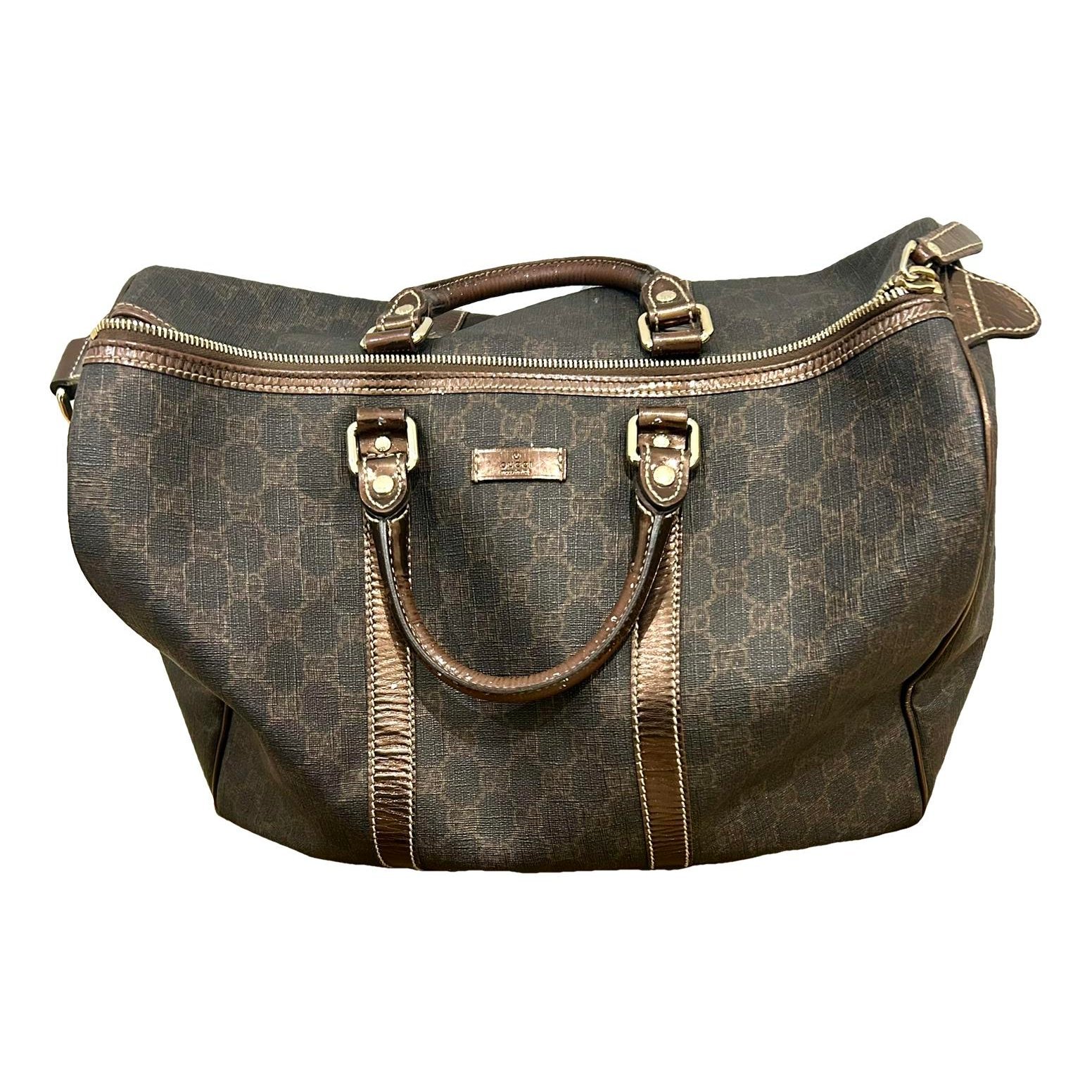 Patent leather travel bag