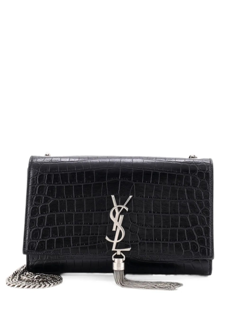 Classic Monogram Tassel Crocodile Embossed Leather Medium crossbody bag