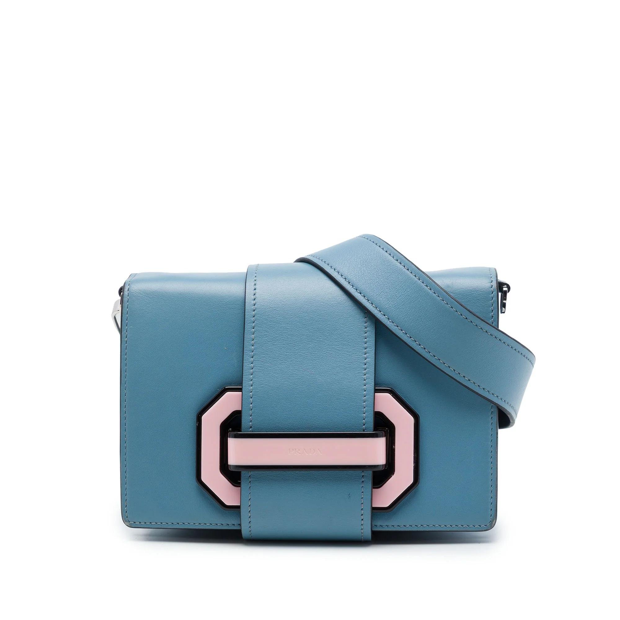 Ribbon leather crossbody bag