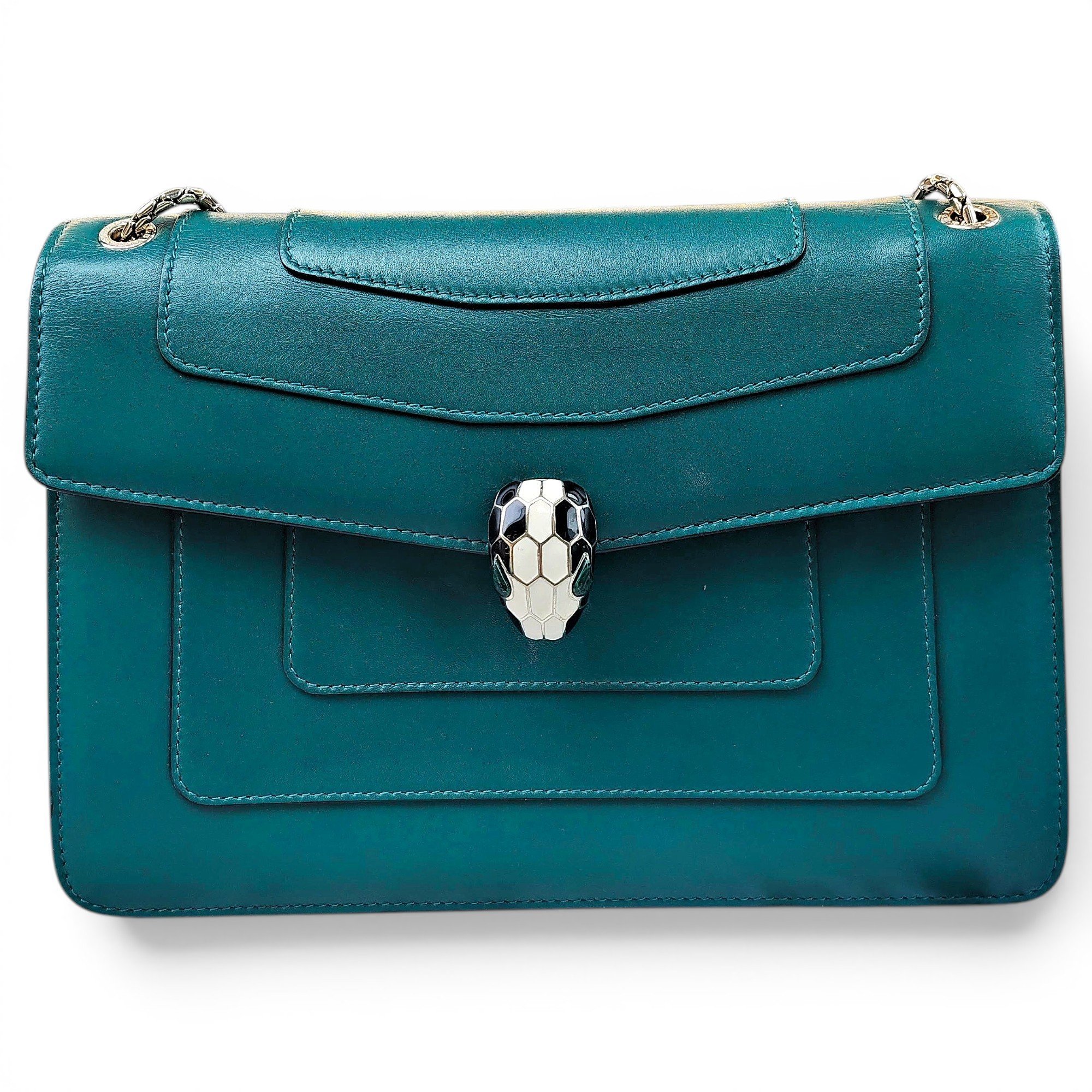Serpenti leather handbag