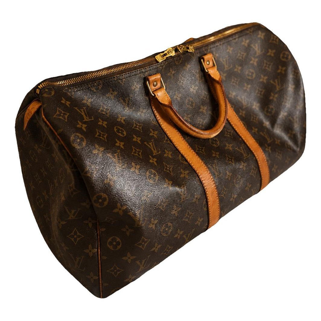 Keepall leather travel bag