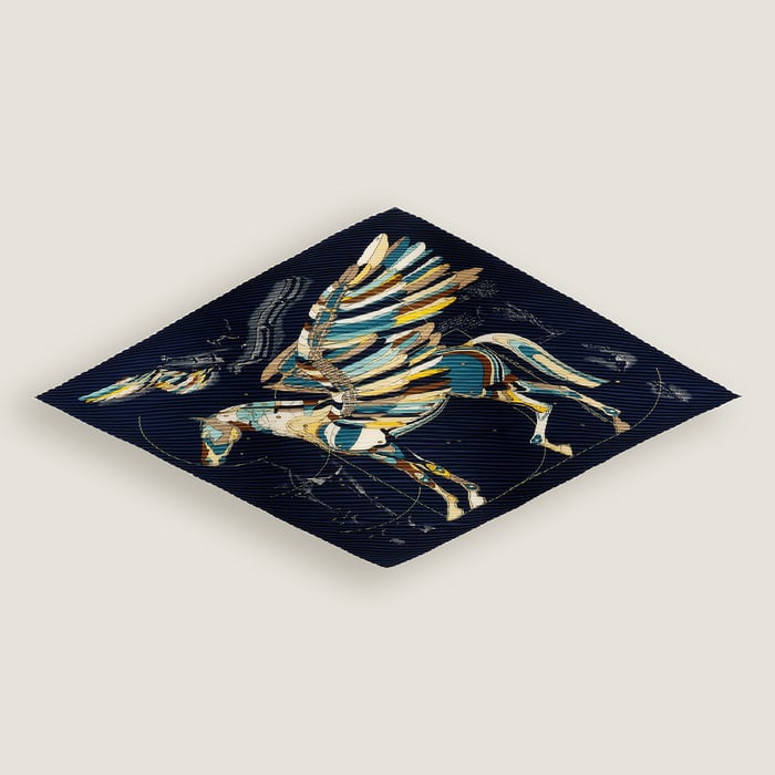 Le Pegase d'Hermès Pleated Scarf 140