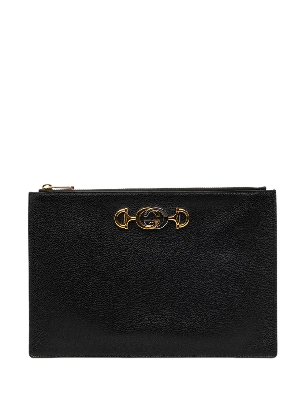 2000-2015 Grained Calfskin Zumi Zip Pouch clutch bag