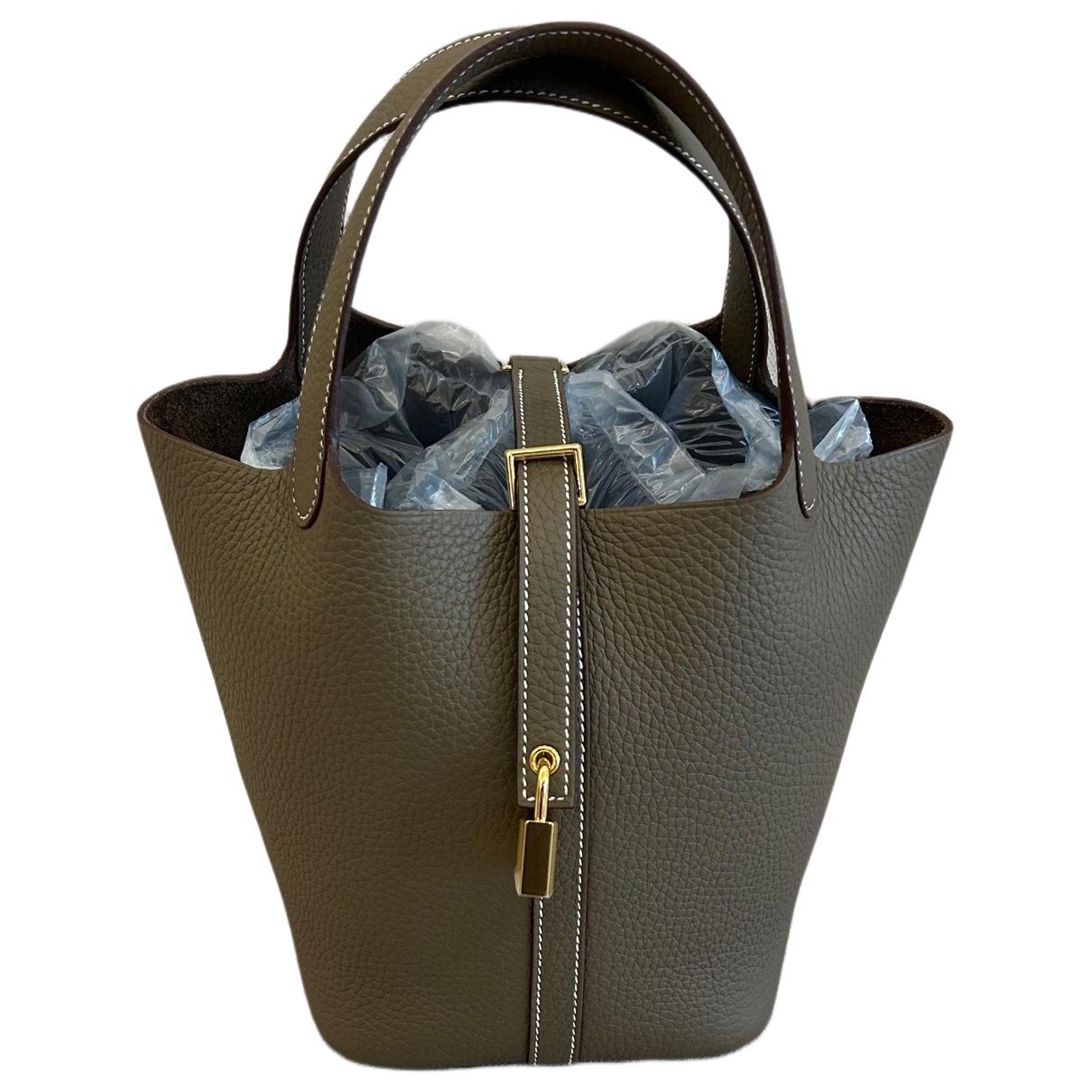 Picotin leather tote