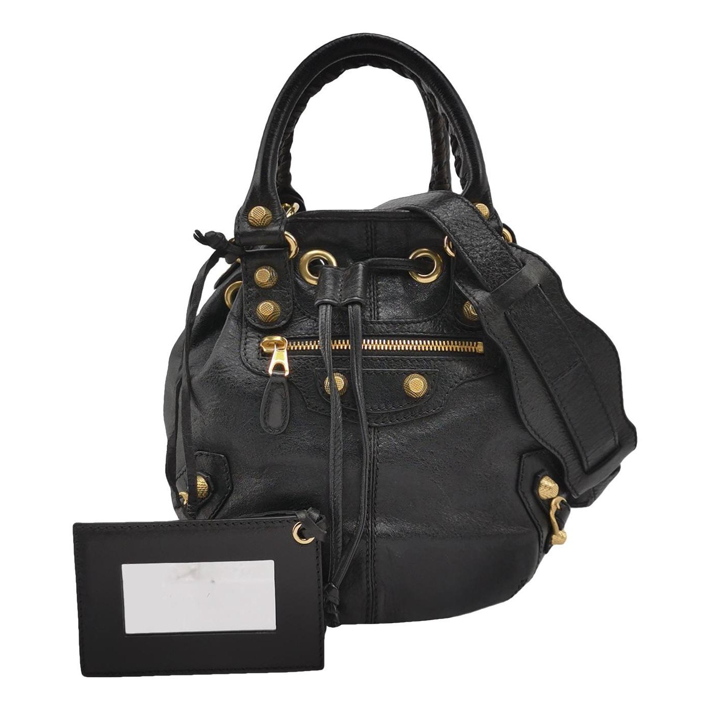 City leather handbag