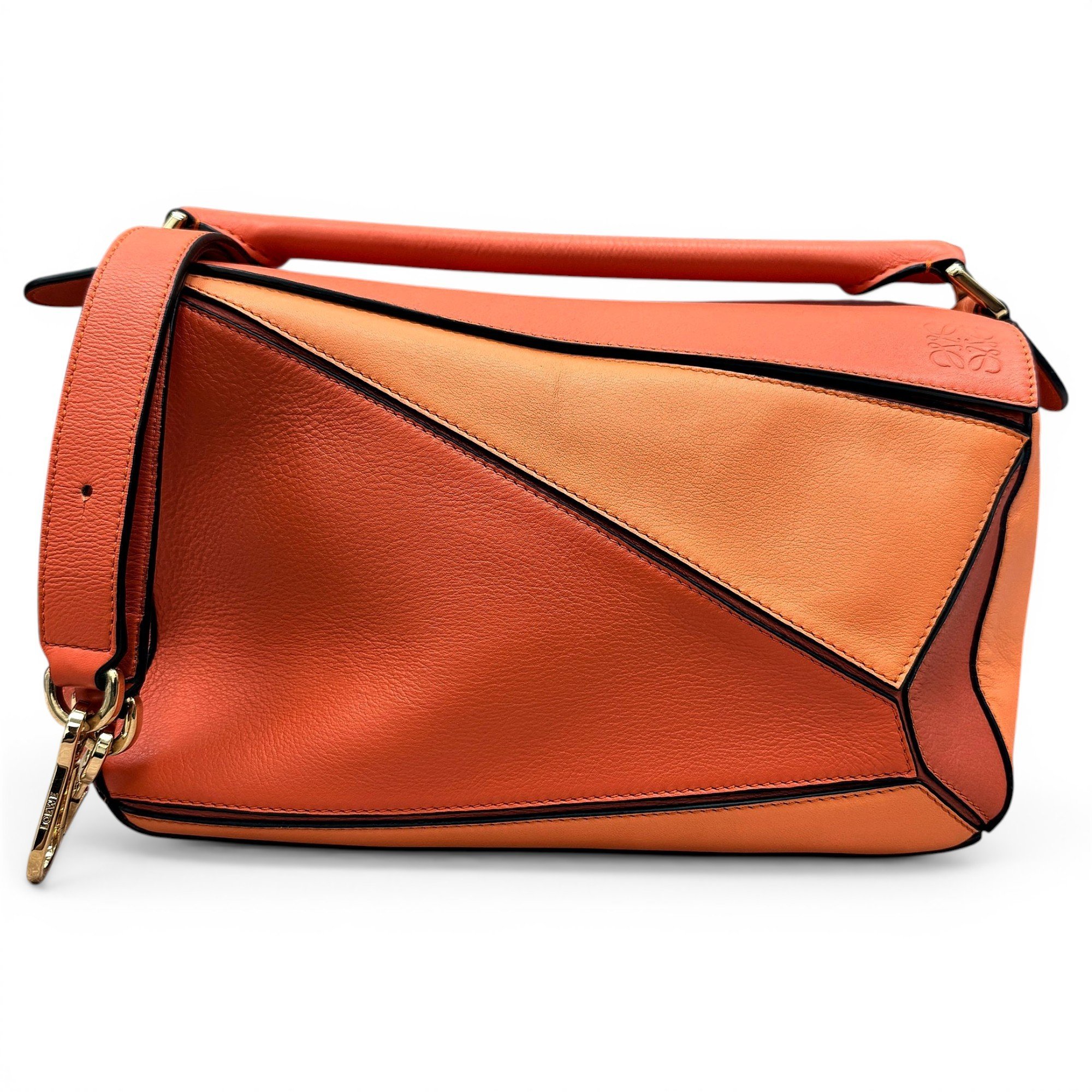 Puzzle leather handbag