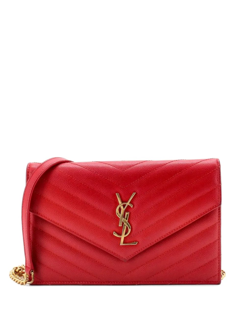 Classic Monogram Wallet on Chain Matelasse Chevron Leather Small crossbody bag
