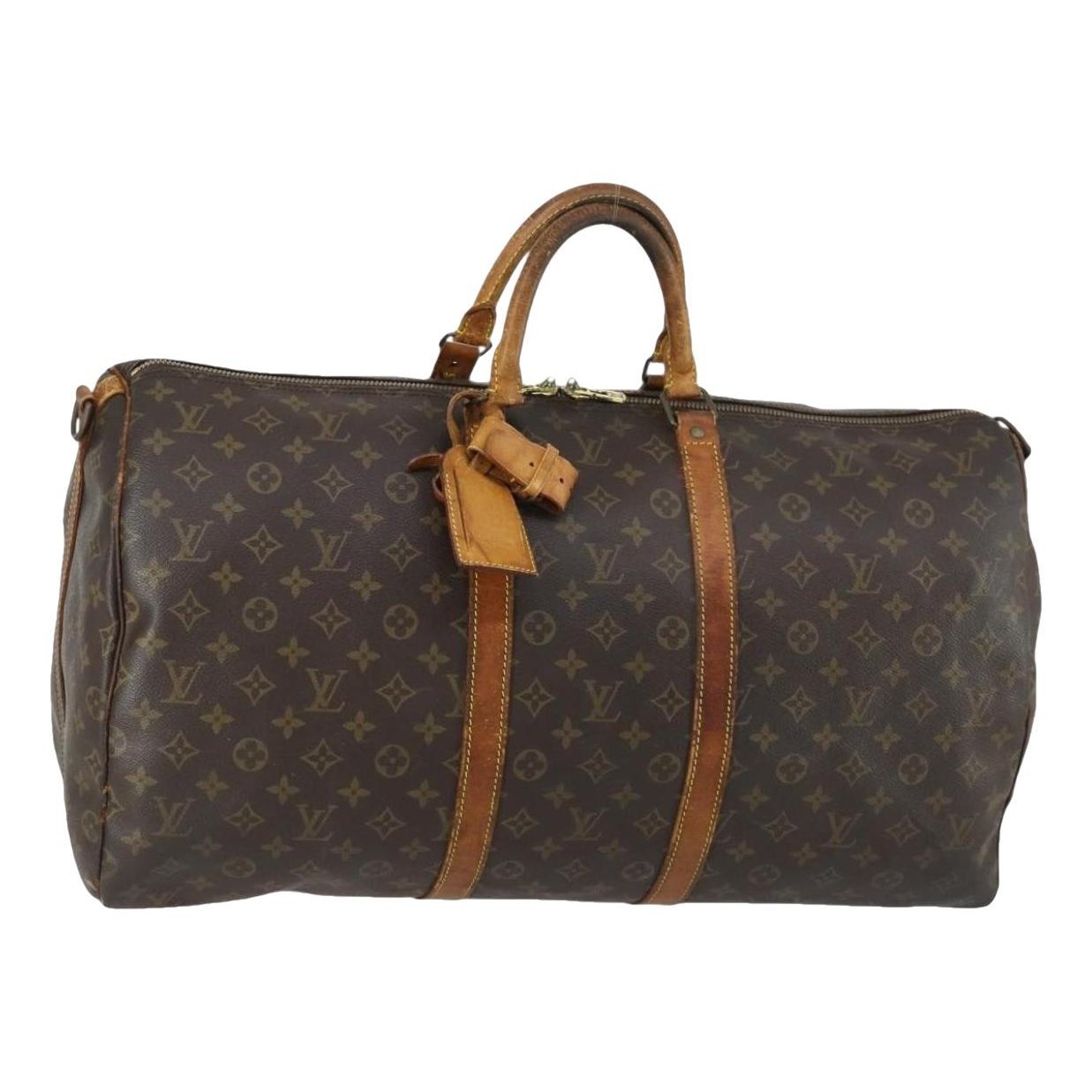 Keepall leather travel bag