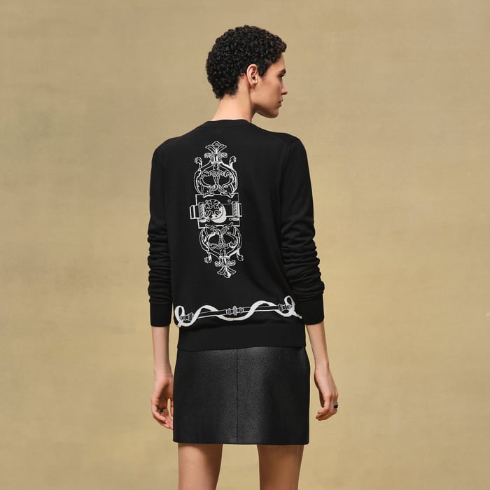 Noir "Ferronnerie" Long-sleeve Cardigan
