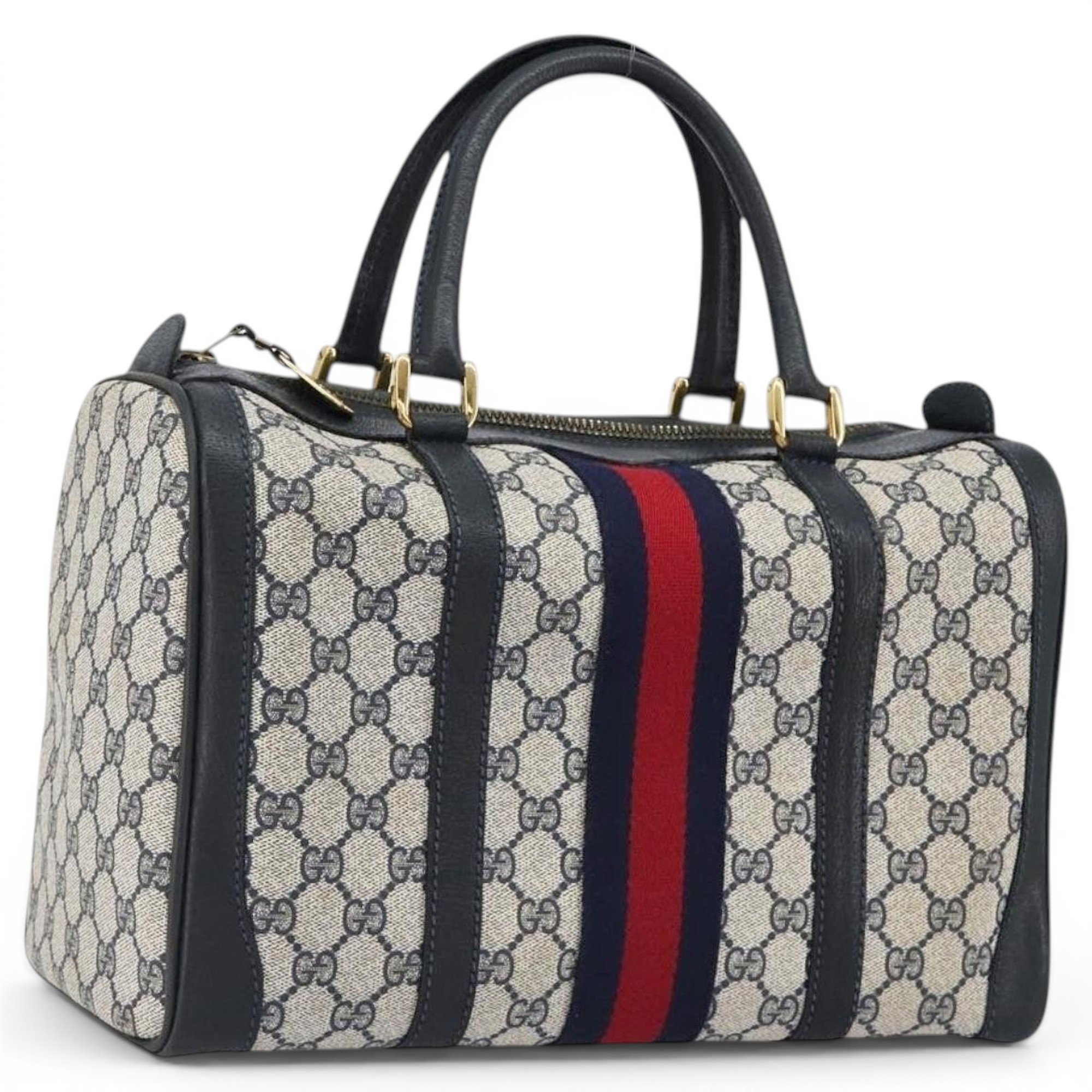 Boston leather bowling bag