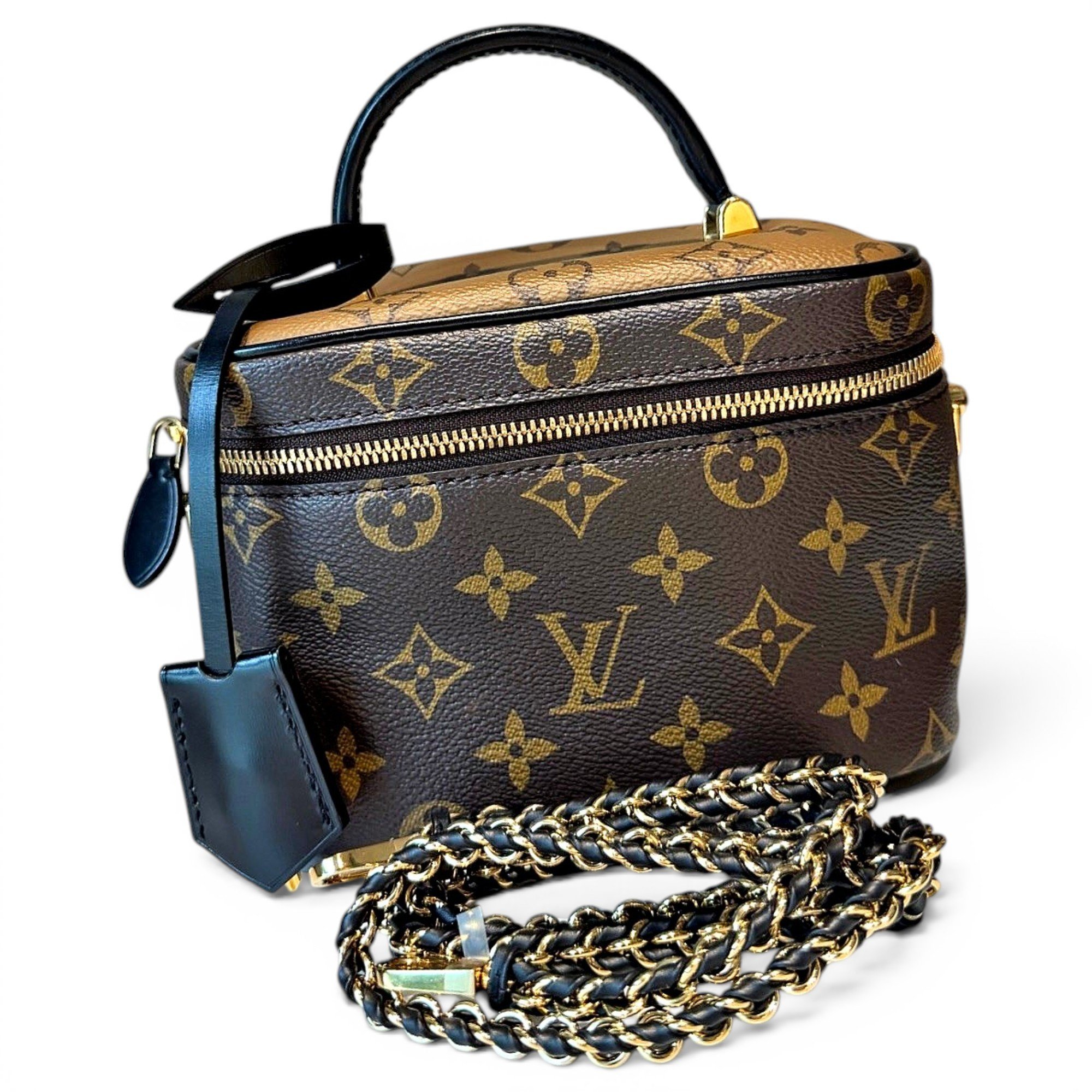 Vanity leather handbag
