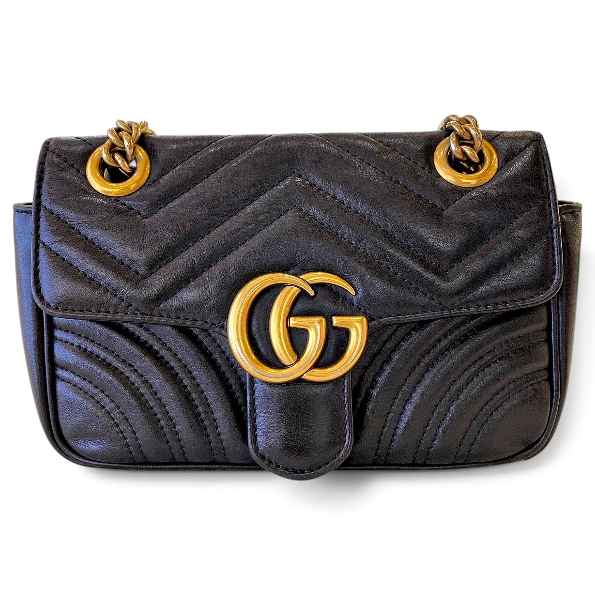 GG Marmont Flap leather crossbody bag