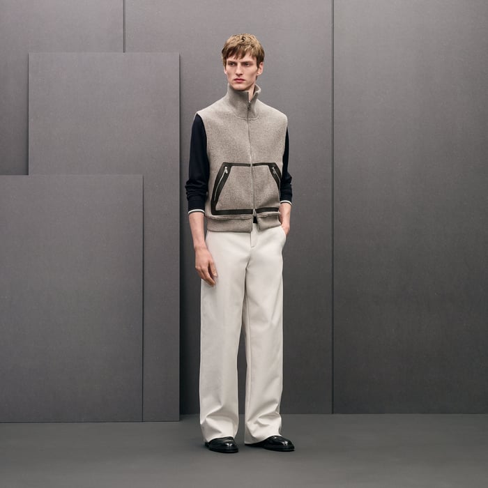 Vigoureux Vest With Leather Details