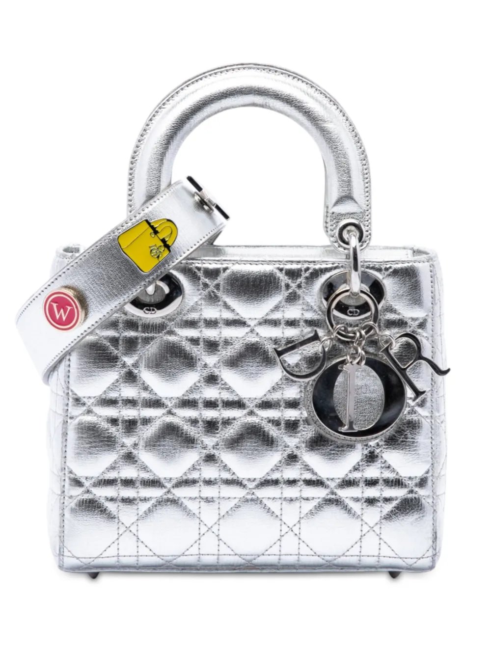 Dior 2017 Small Metallic Lambskin Cannage My ABCDior Lady Dior satchel