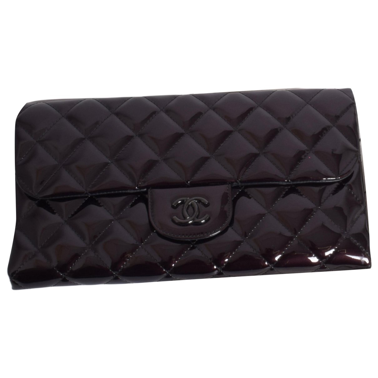 Patent leather clutch bag