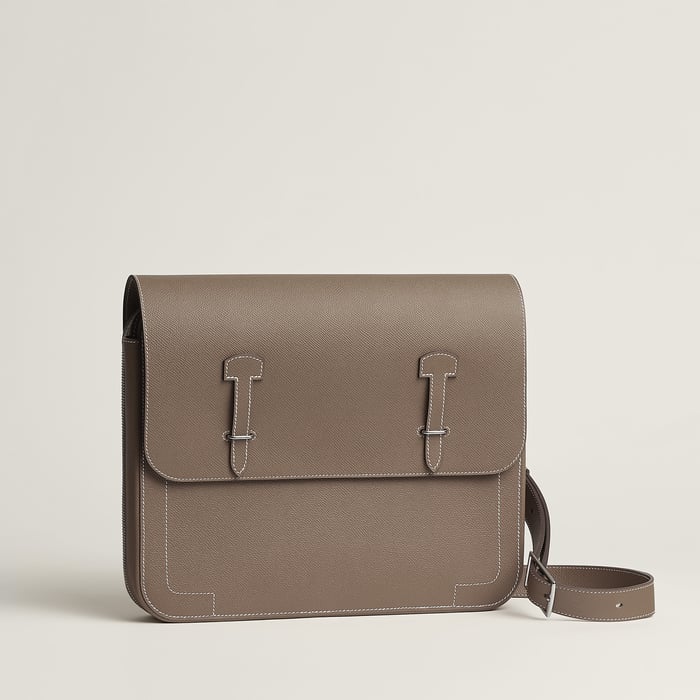 Étoupe Hermès Messenger 57 Bag