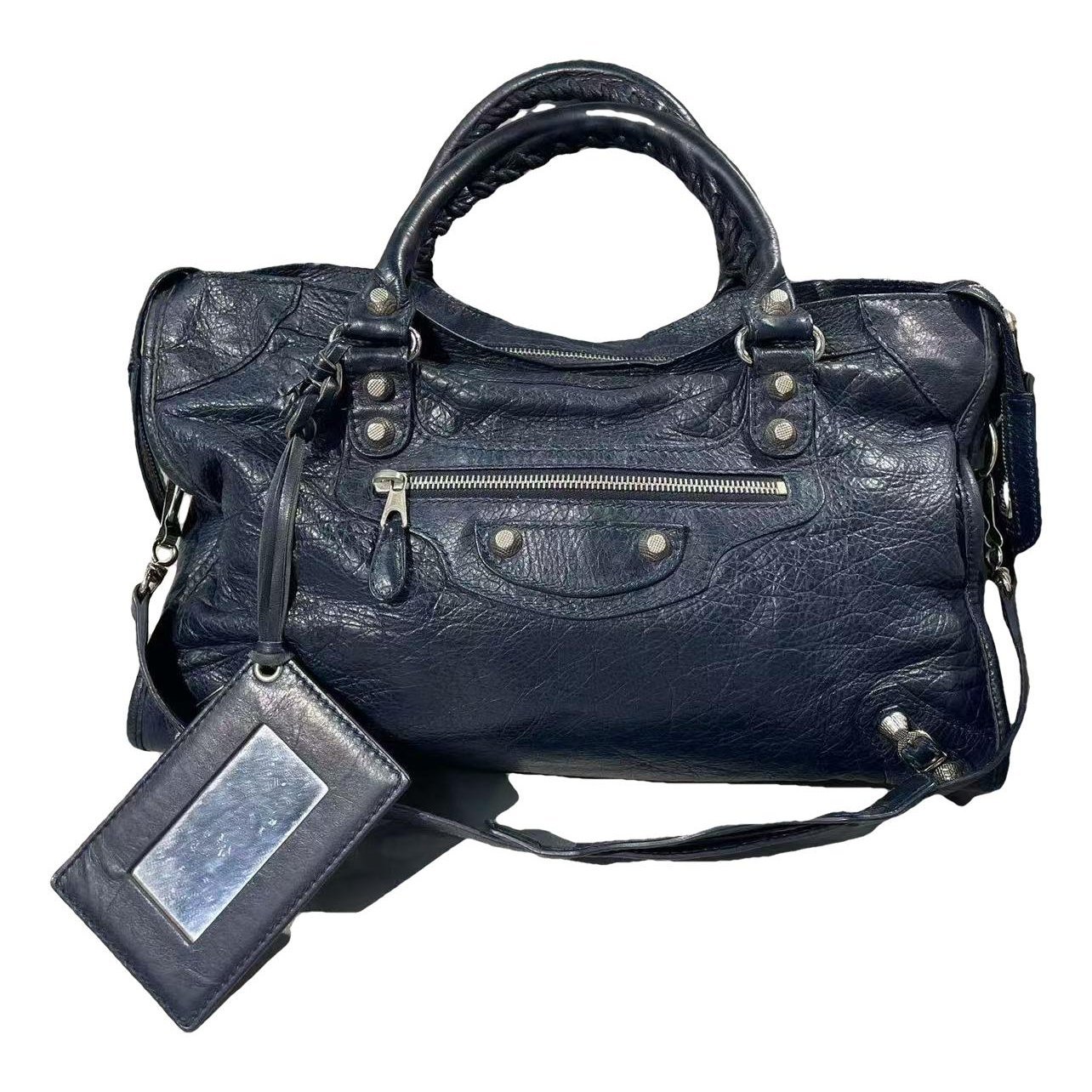 City leather handbag
