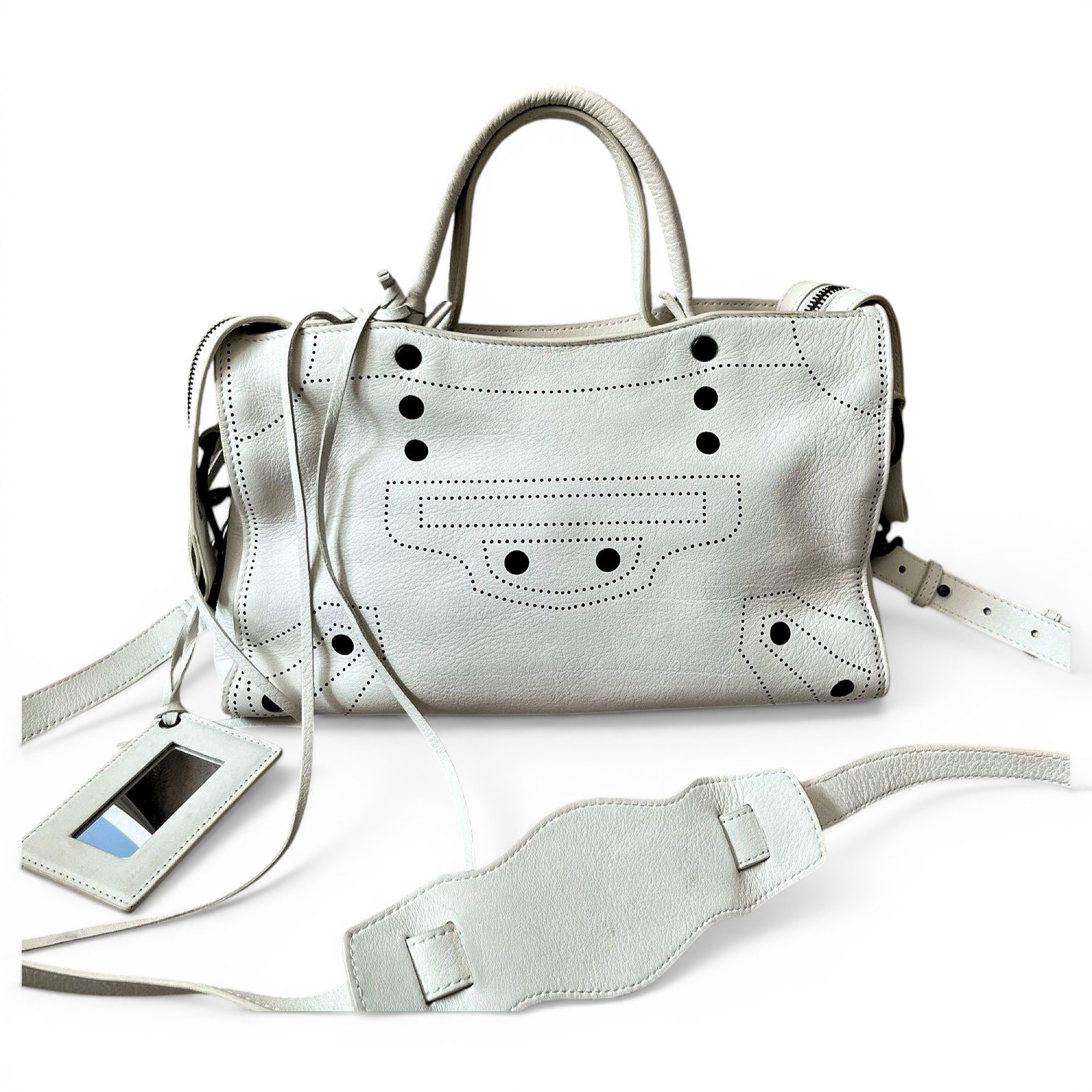Blackout leather handbag