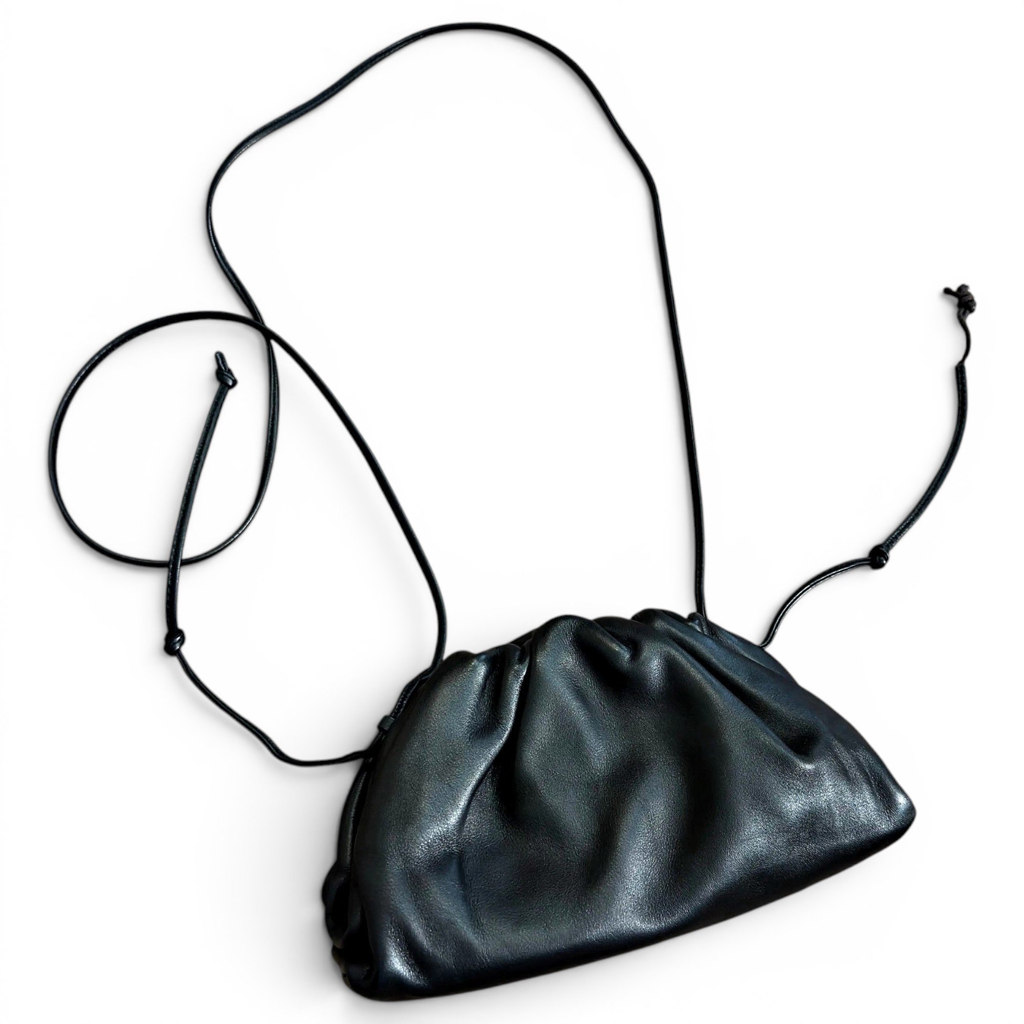 Pouch leather crossbody bag