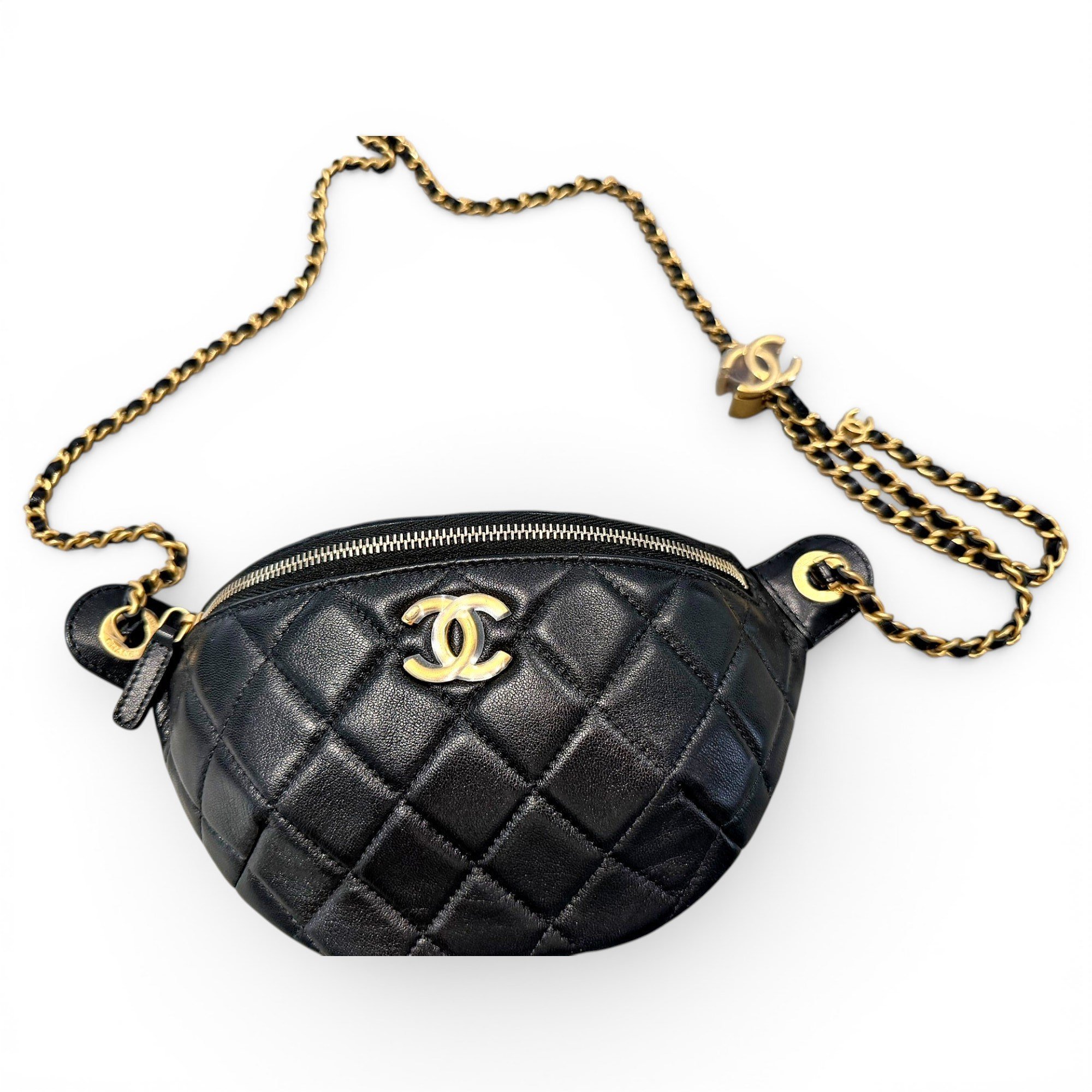 All About Chains leather crossbody bag