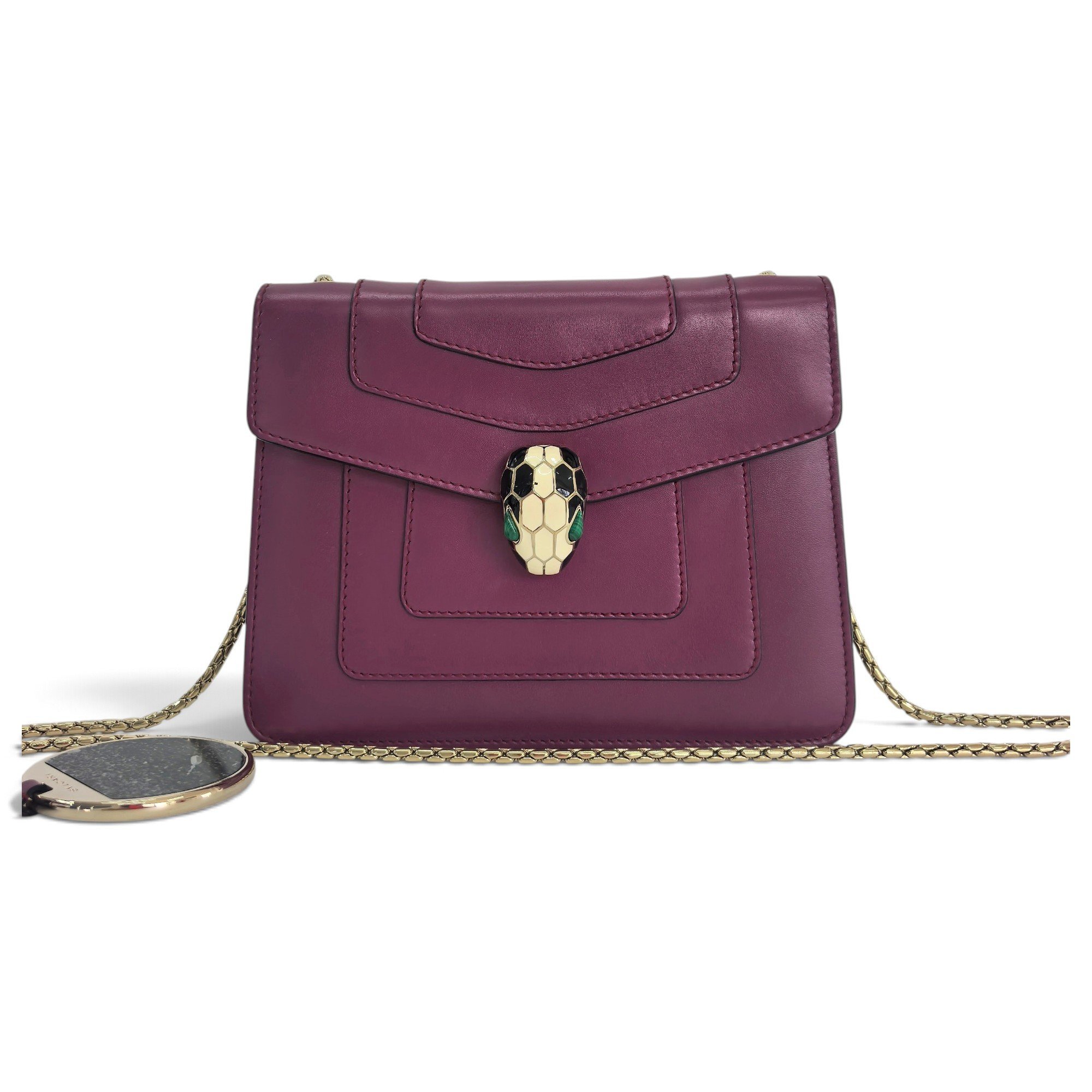 Serpenti leather handbag