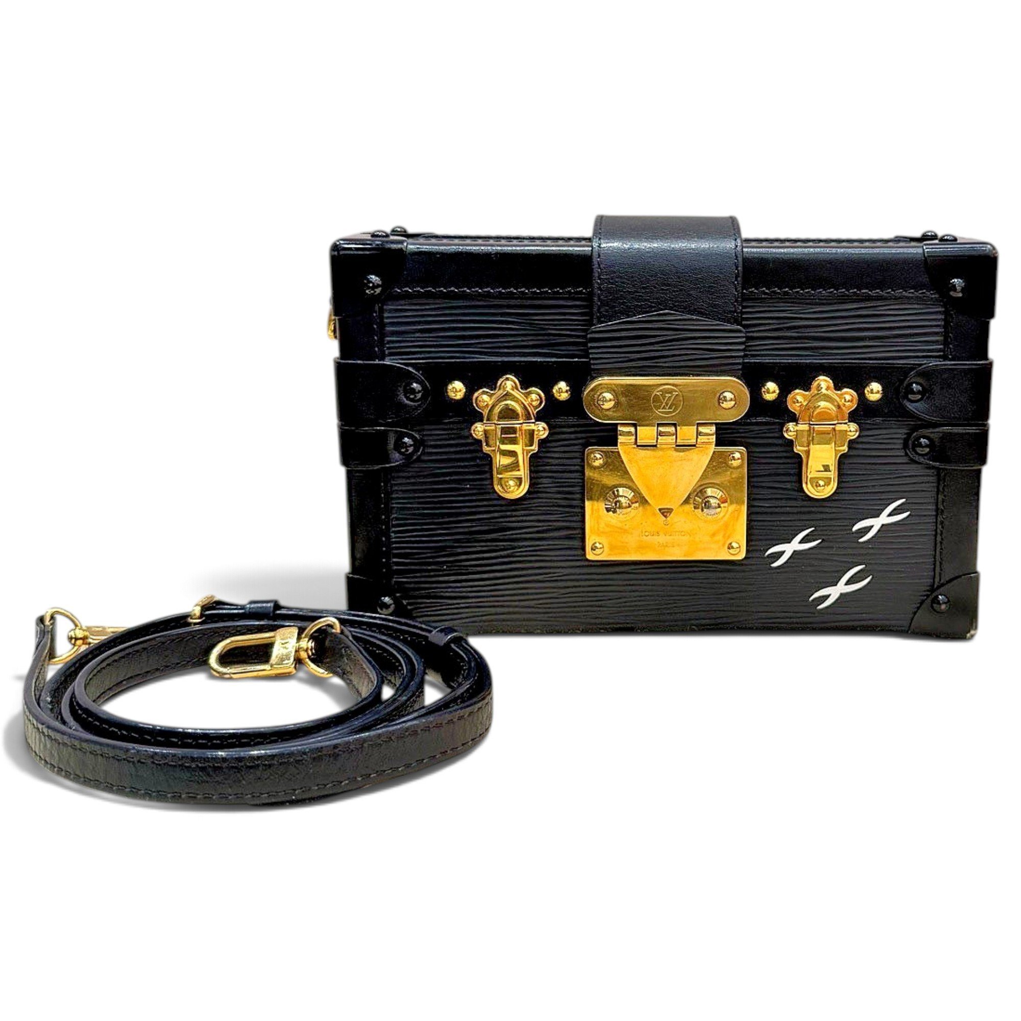 Petite Malle leather handbag