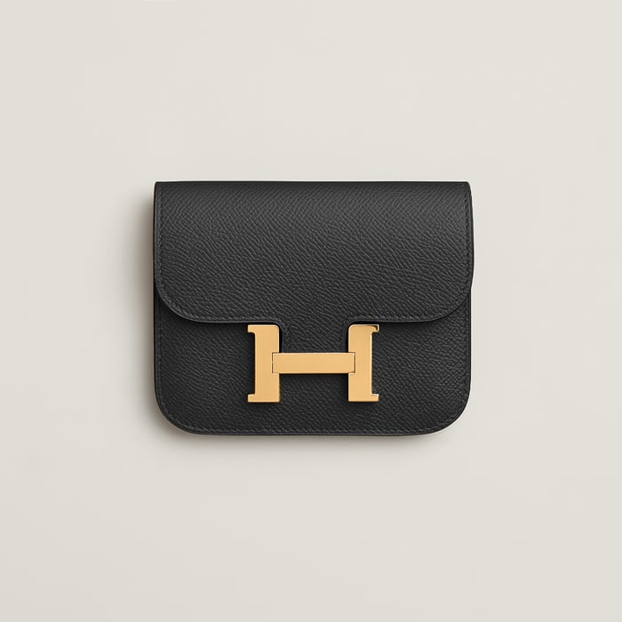 Noir Constance Slim Wallet