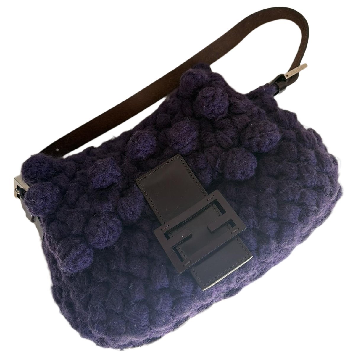 Baguette wool handbag
