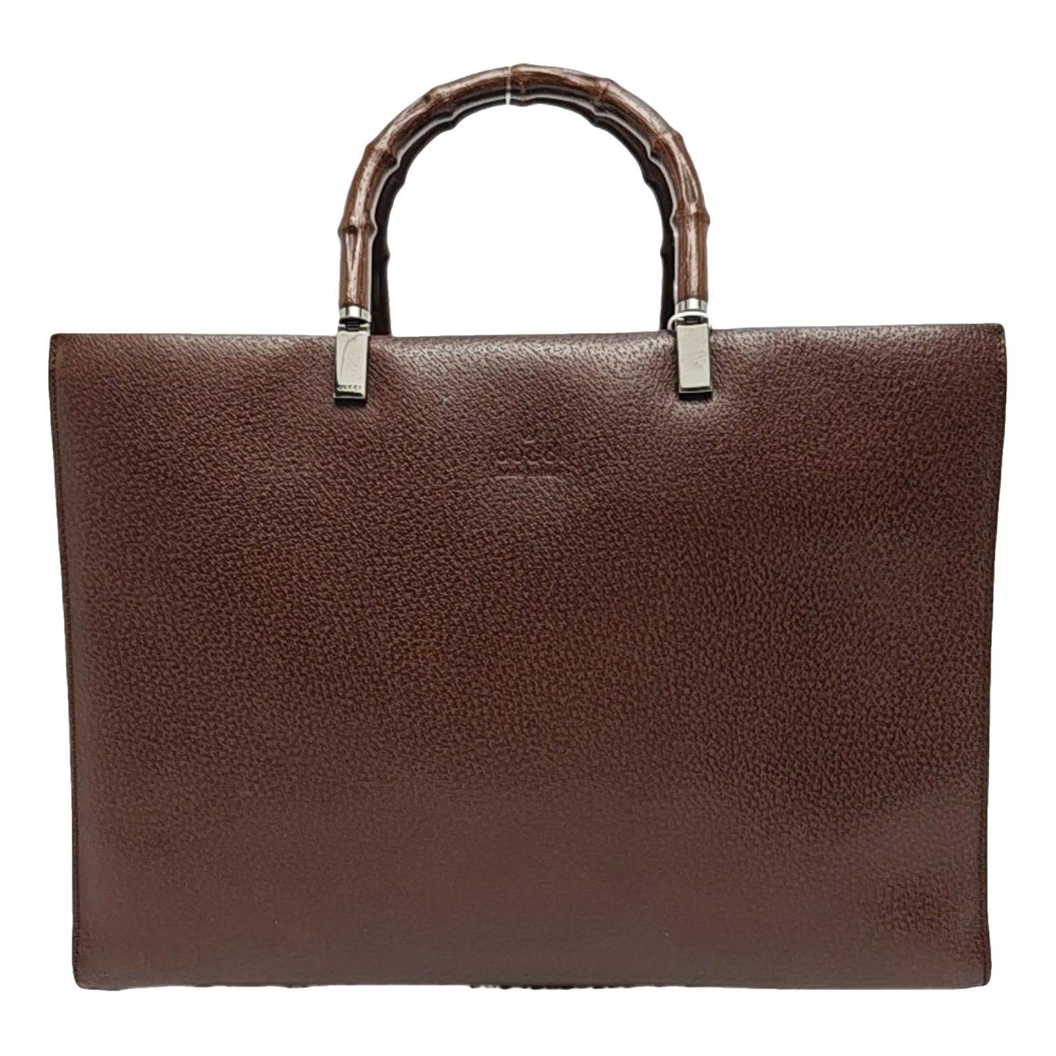 Bamboo leather handbag