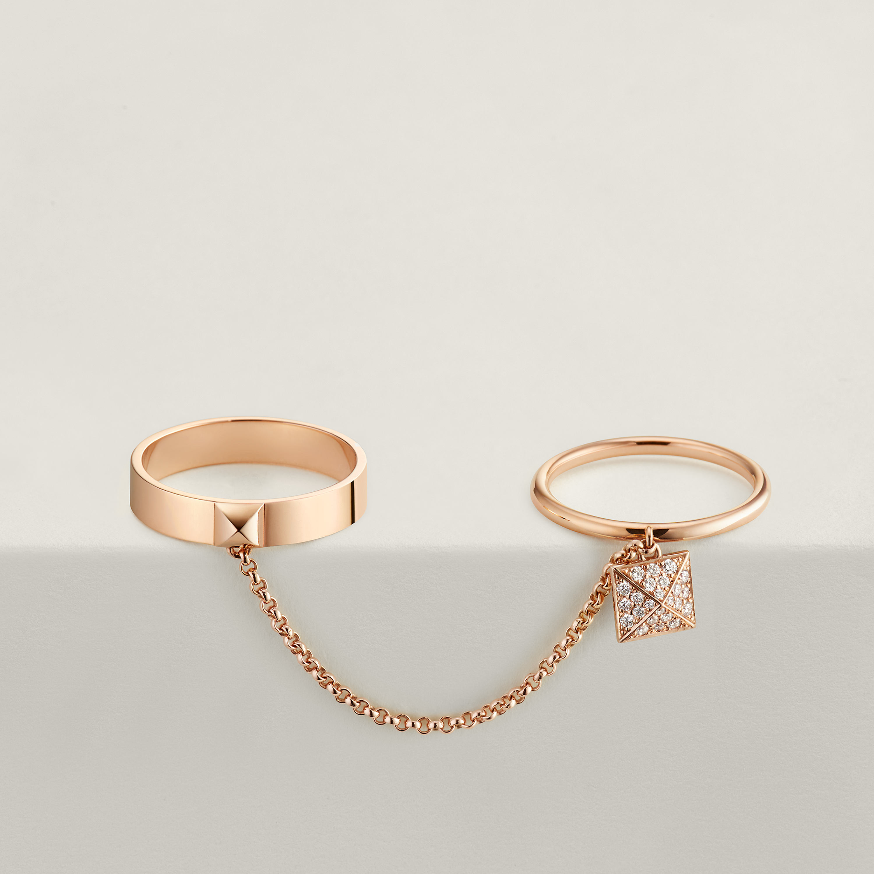 Hermès Clou d'H double ring
