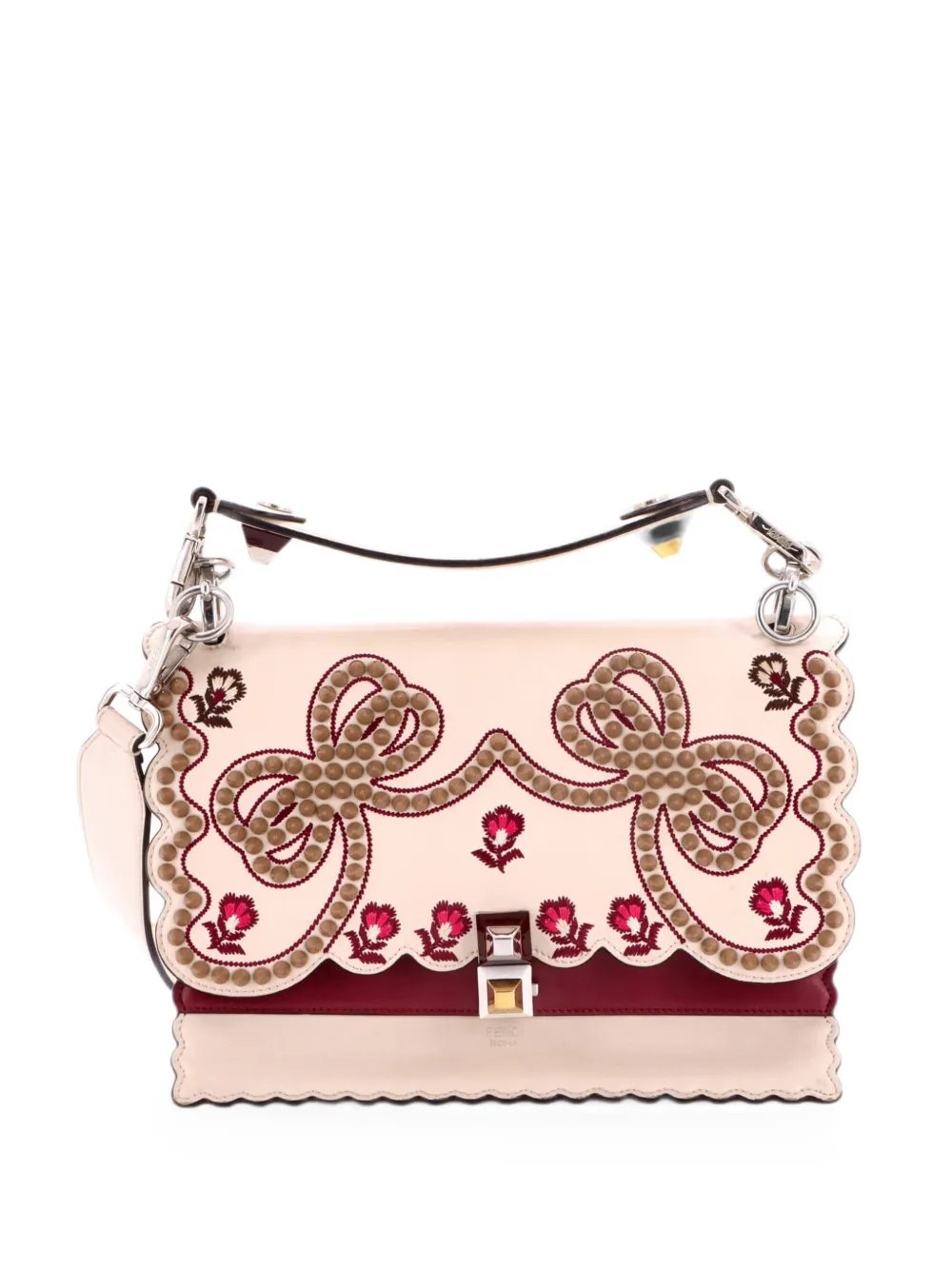 Kan I Bag Embroidered Studded Leather Medium shoulder bag