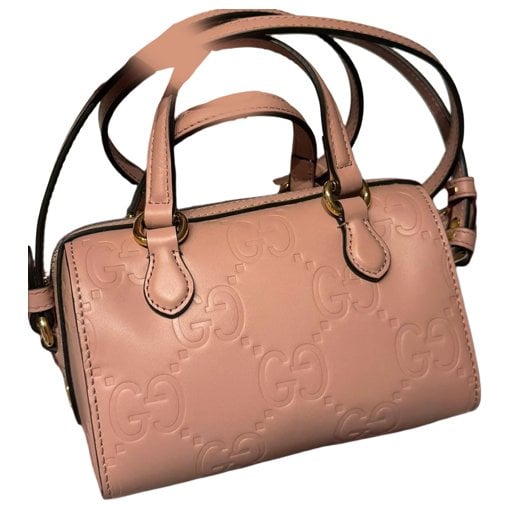 Boston leather bowling bag