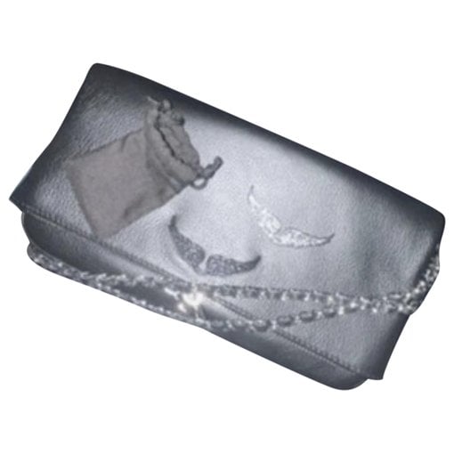 Rock leather clutch bag