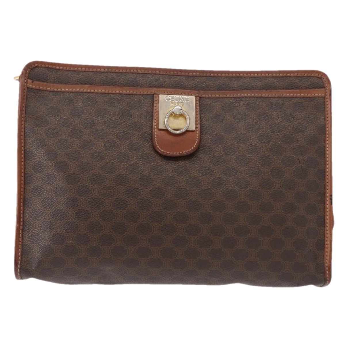 Leather clutch bag