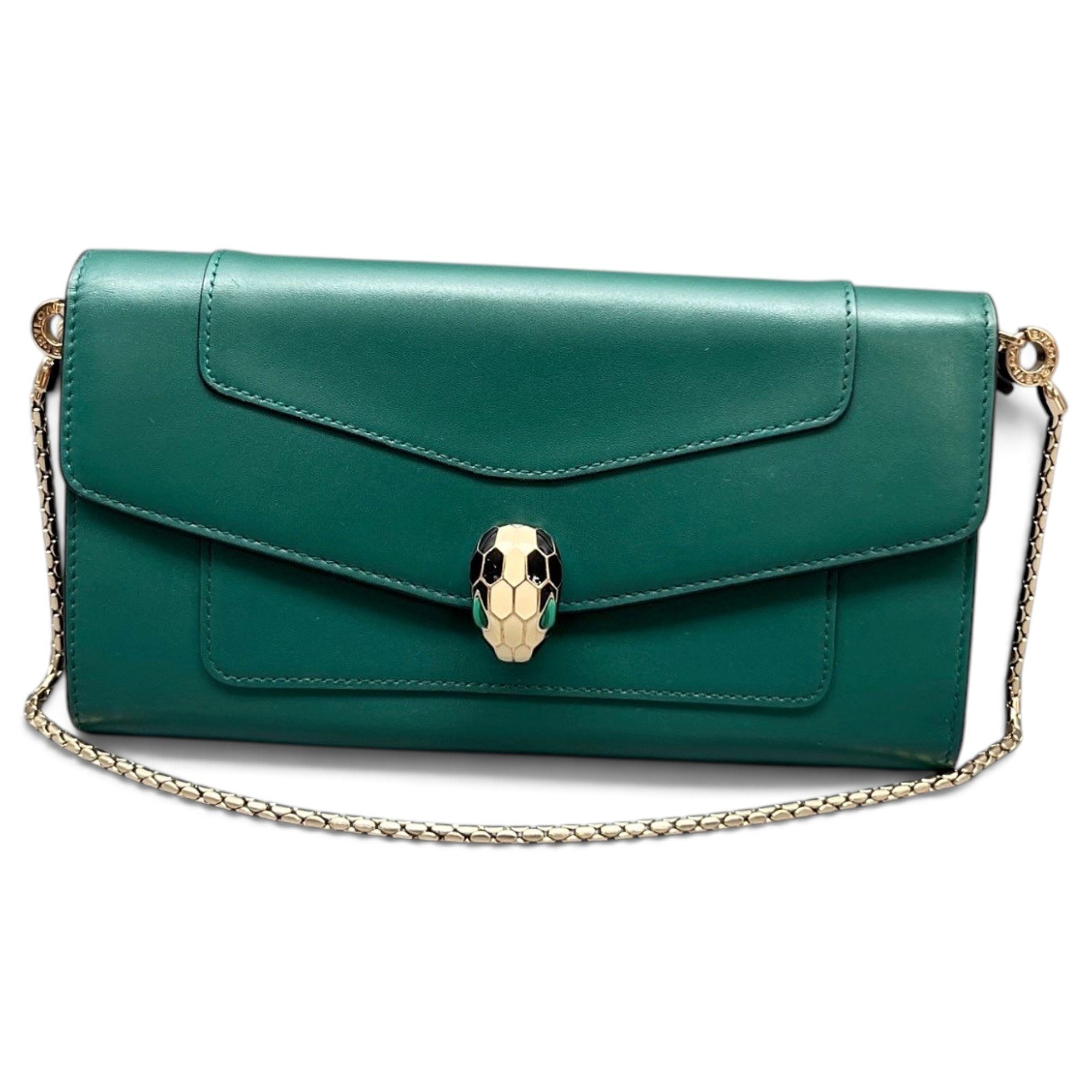 Serpenti leather handbag