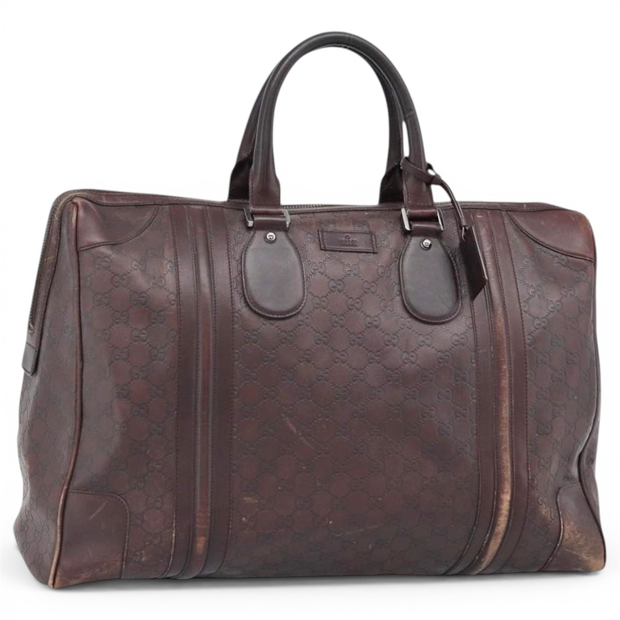 Boston leather bowling bag