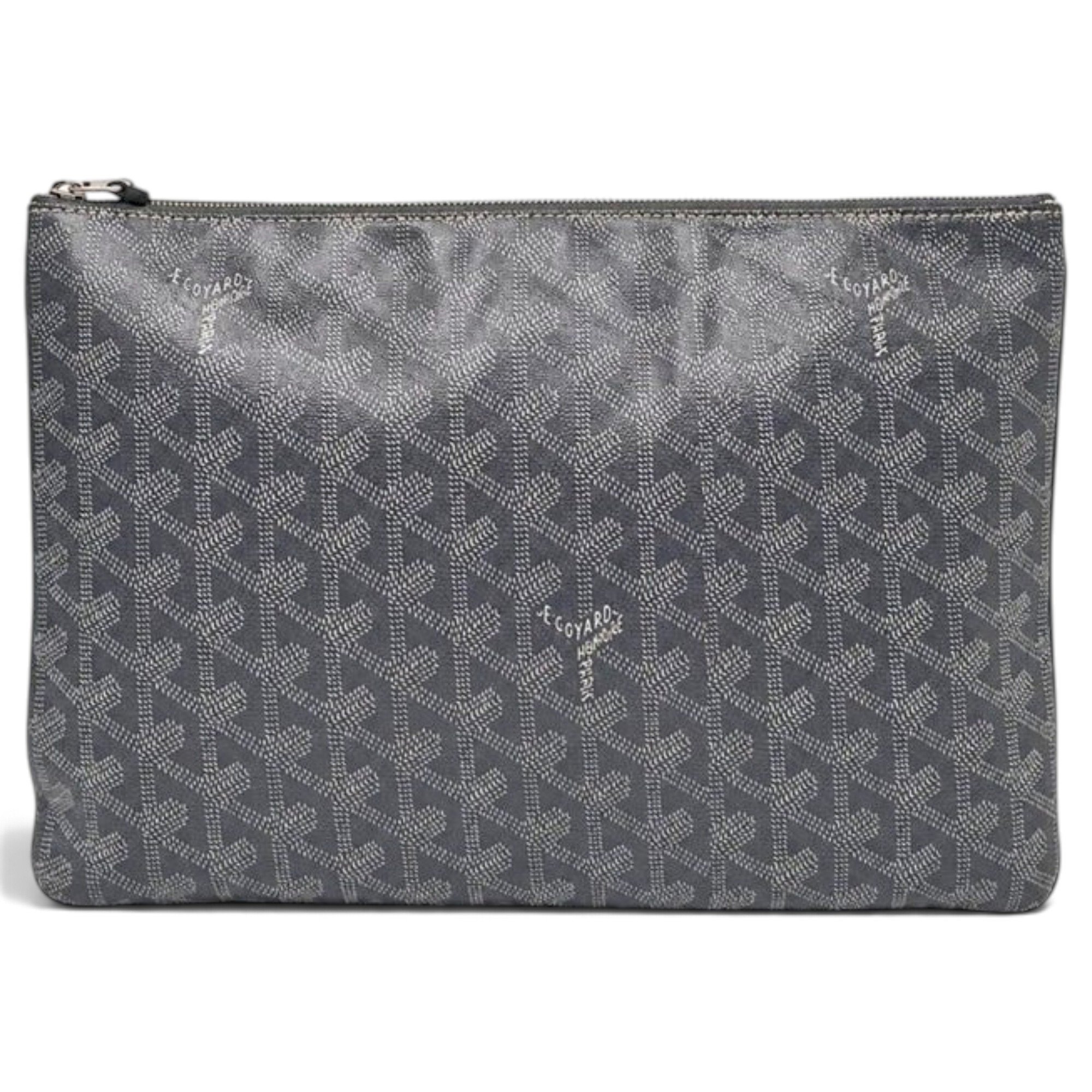 Goyard Sénat leather clutch bag