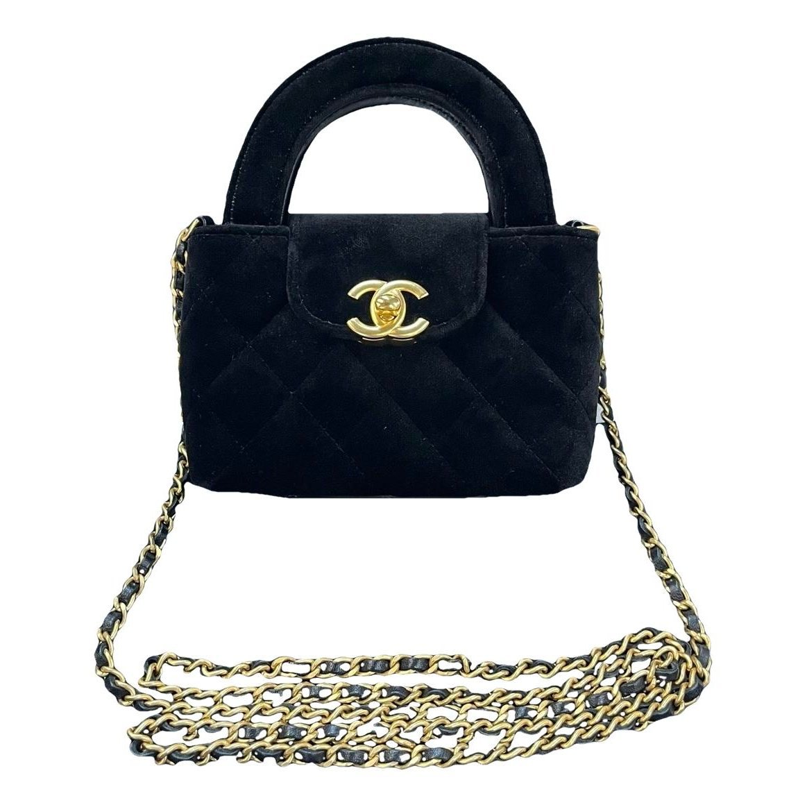 Mini Shopping velvet handbag