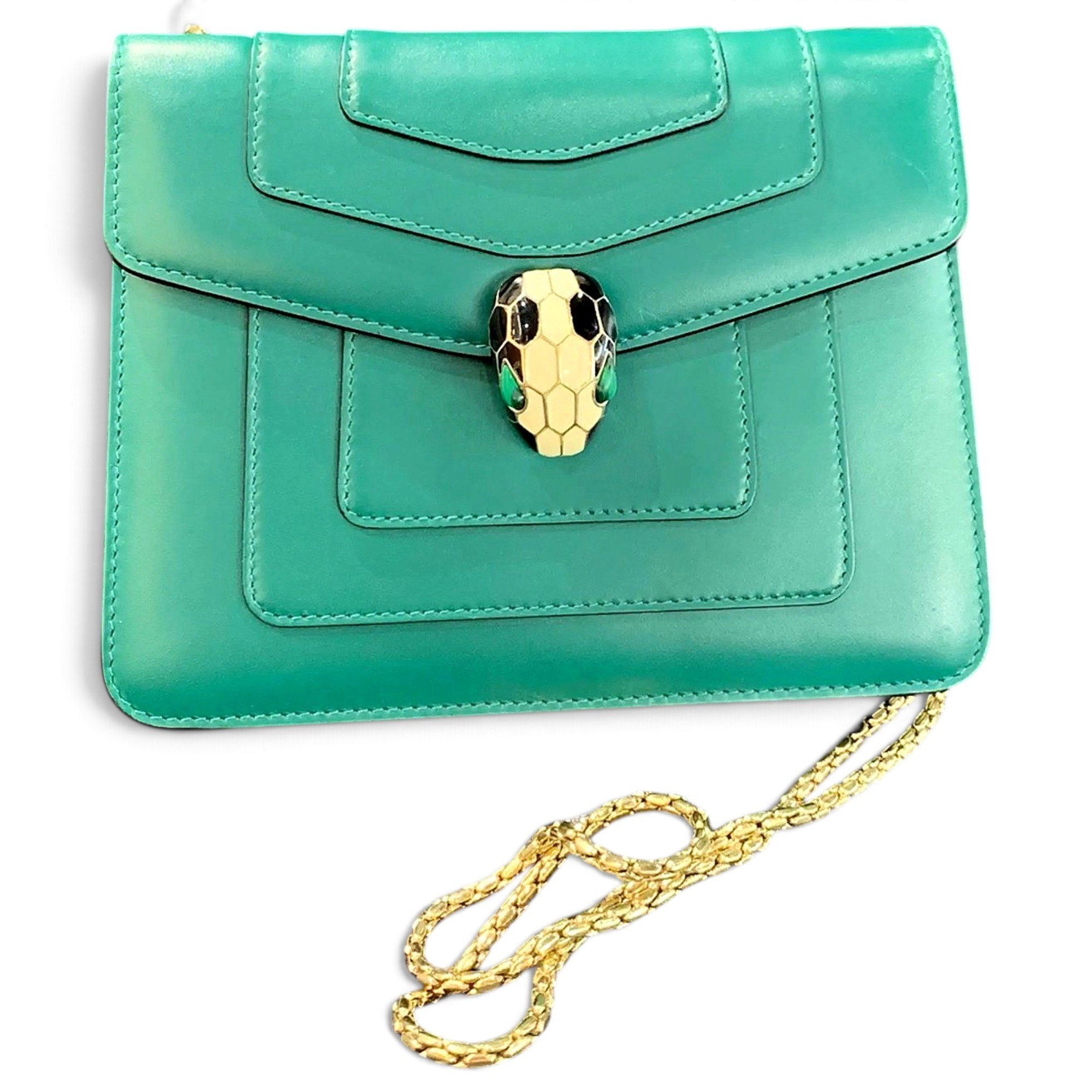 Serpenti leather handbag