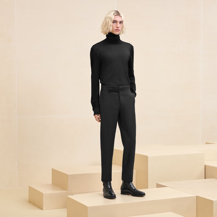 Noir "Double Tour Satin" Soho Pants