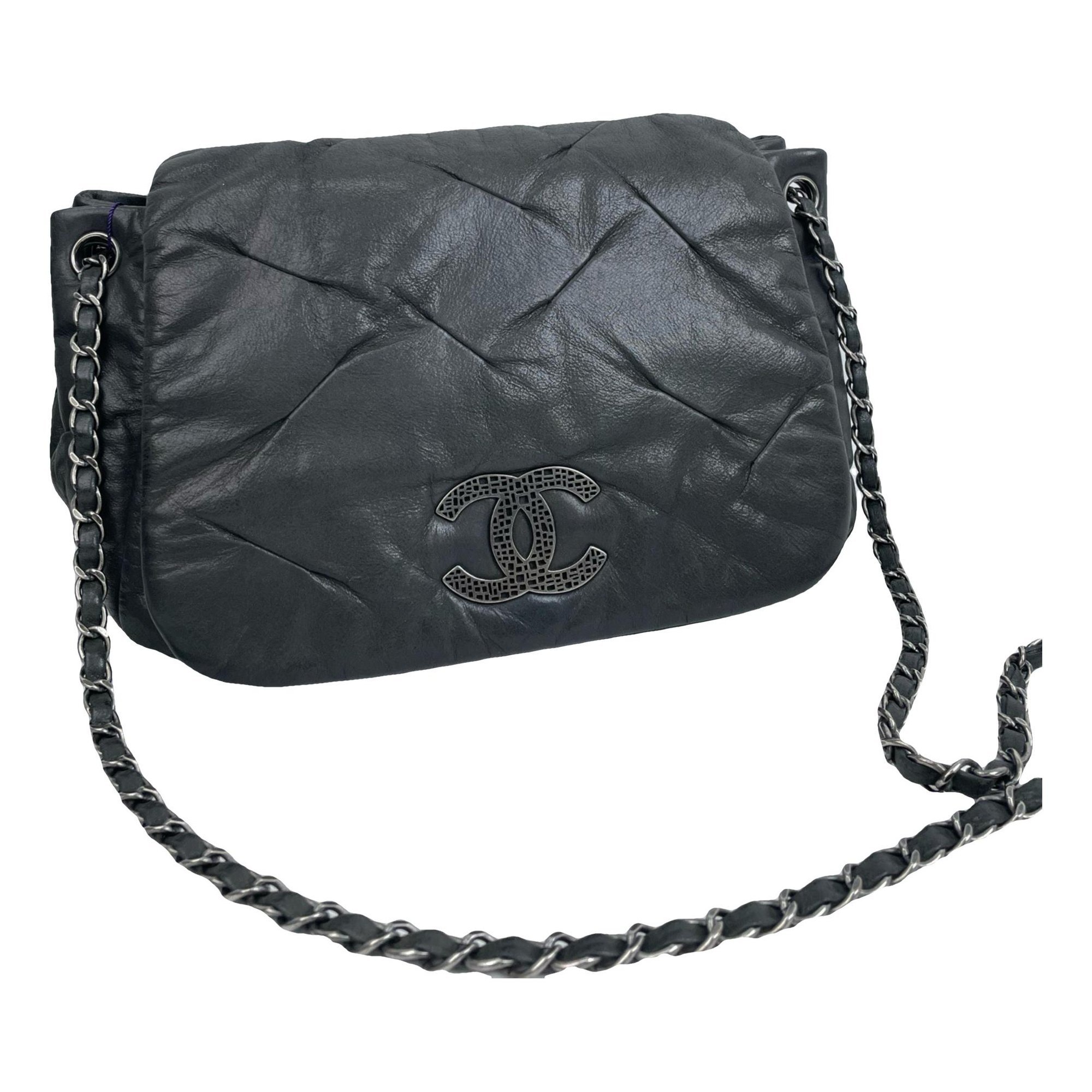 Statement leather handbag