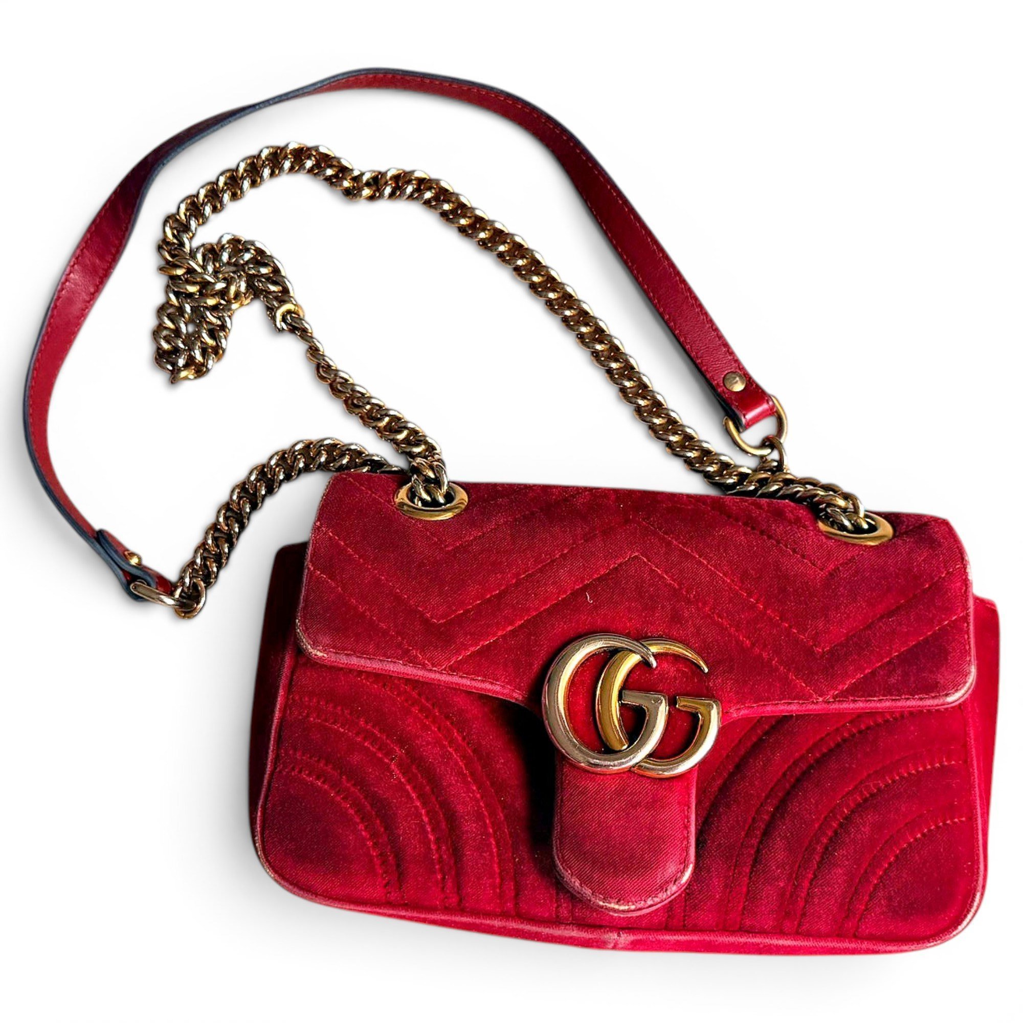 GG Marmont velvet crossbody bag