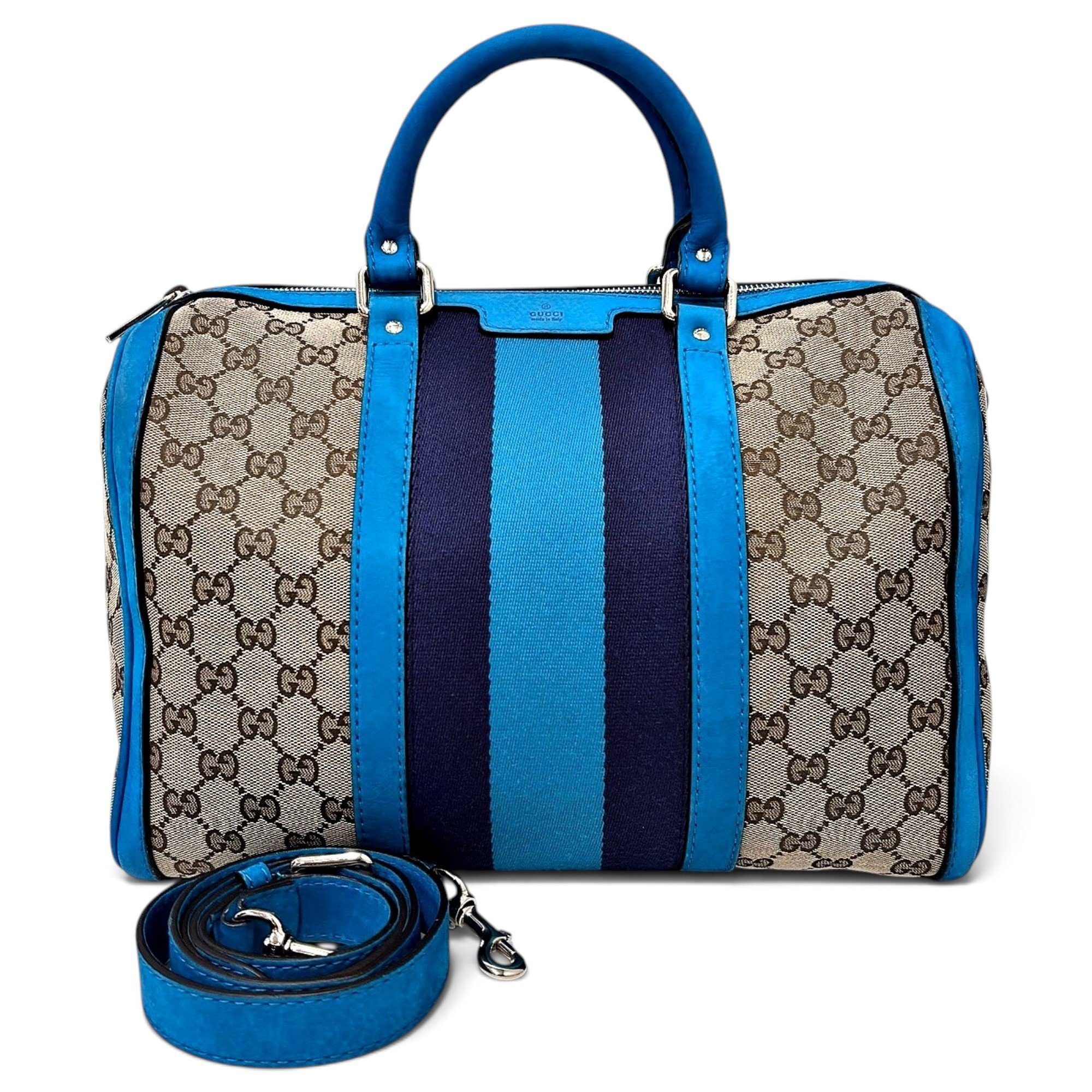 Boston leather bowling bag