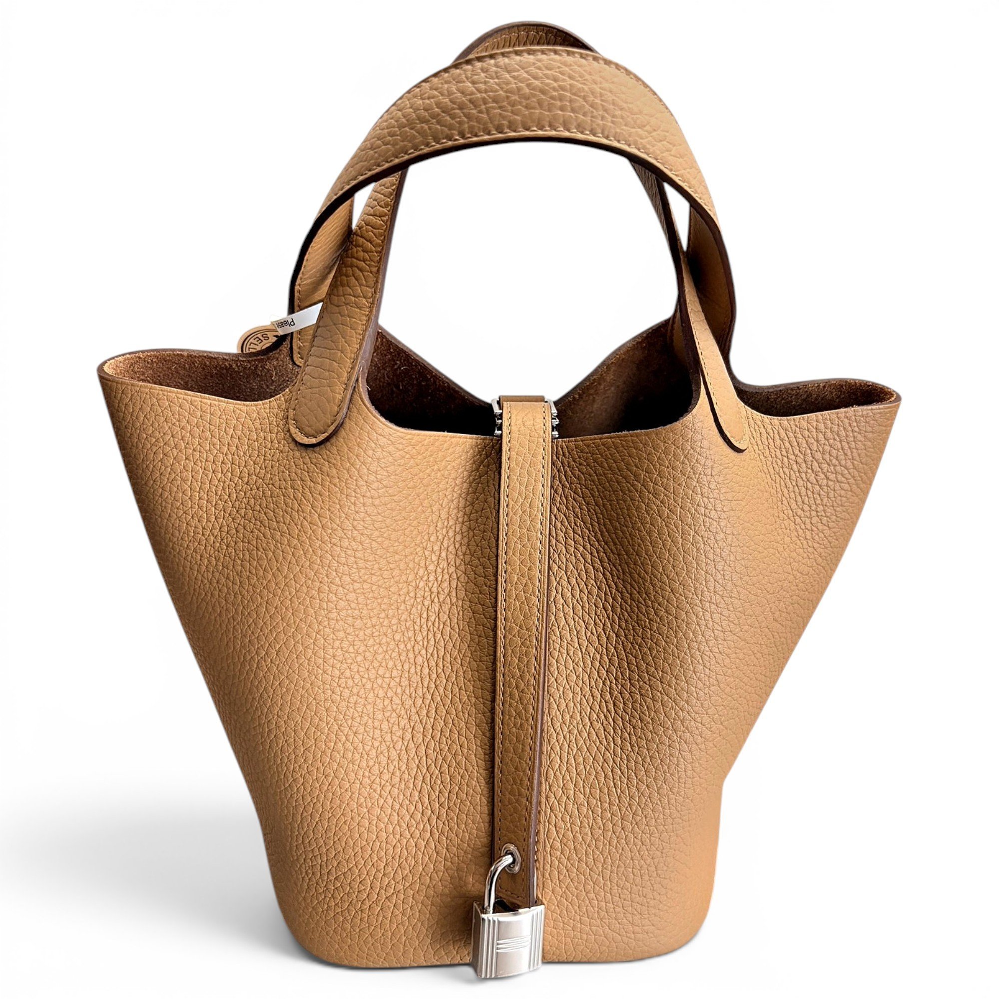 Picotin leather tote