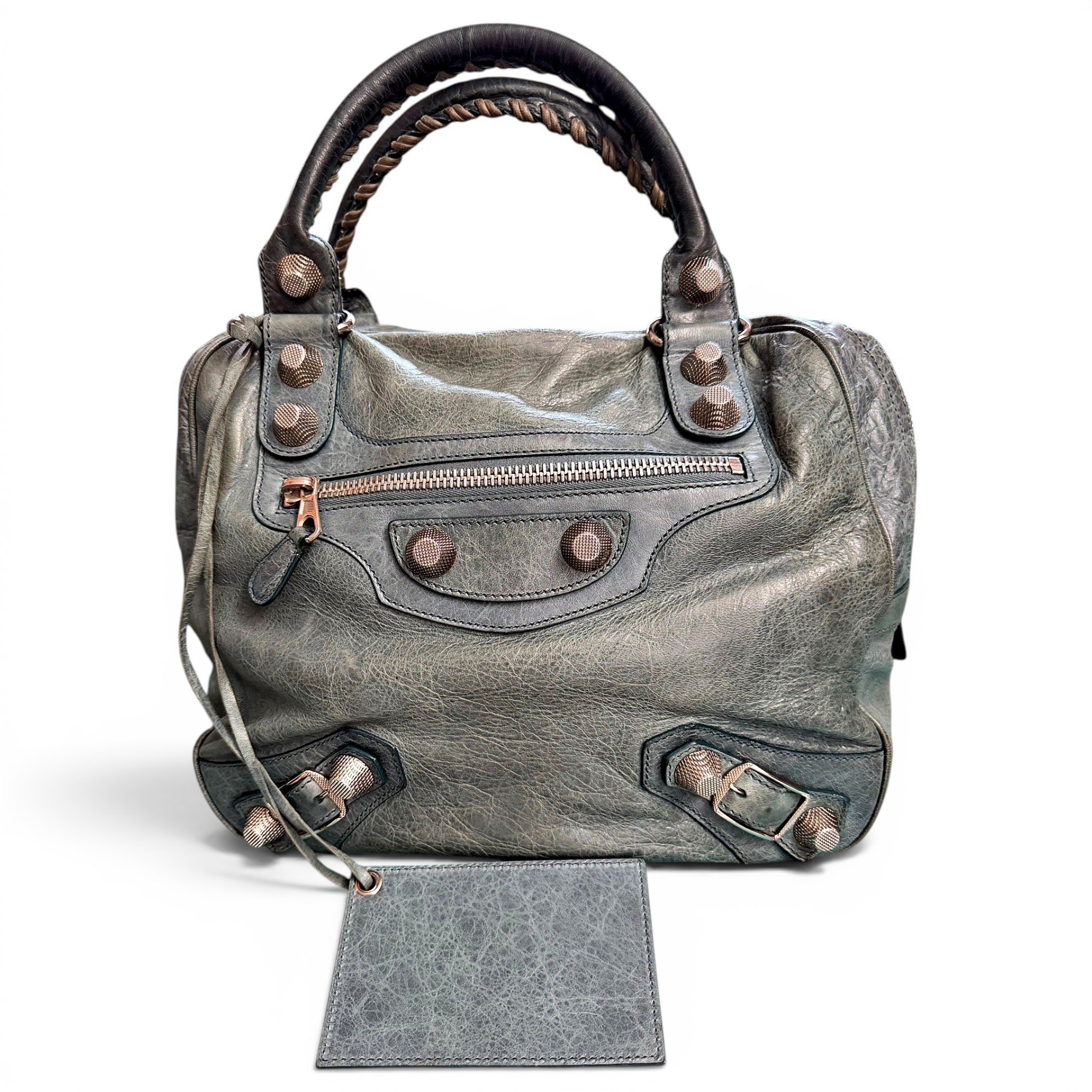 City leather handbag