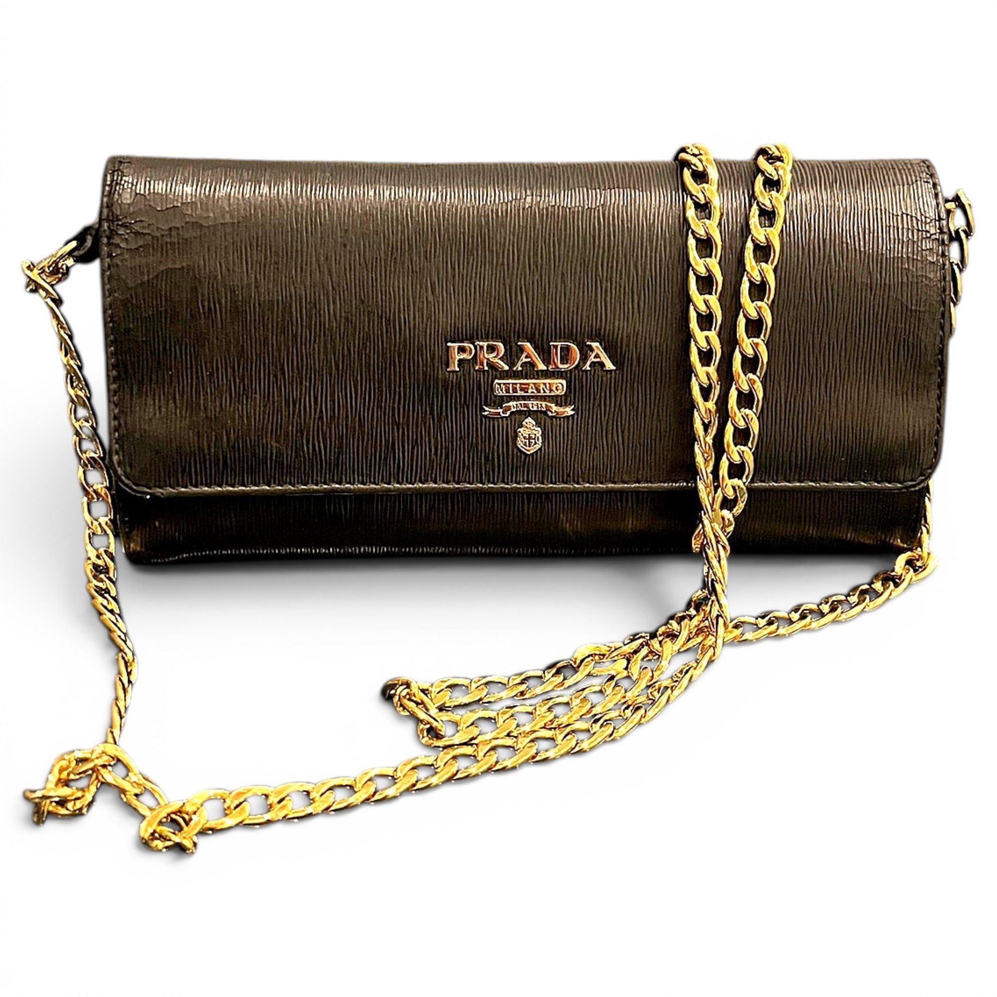 Leather clutch bag
