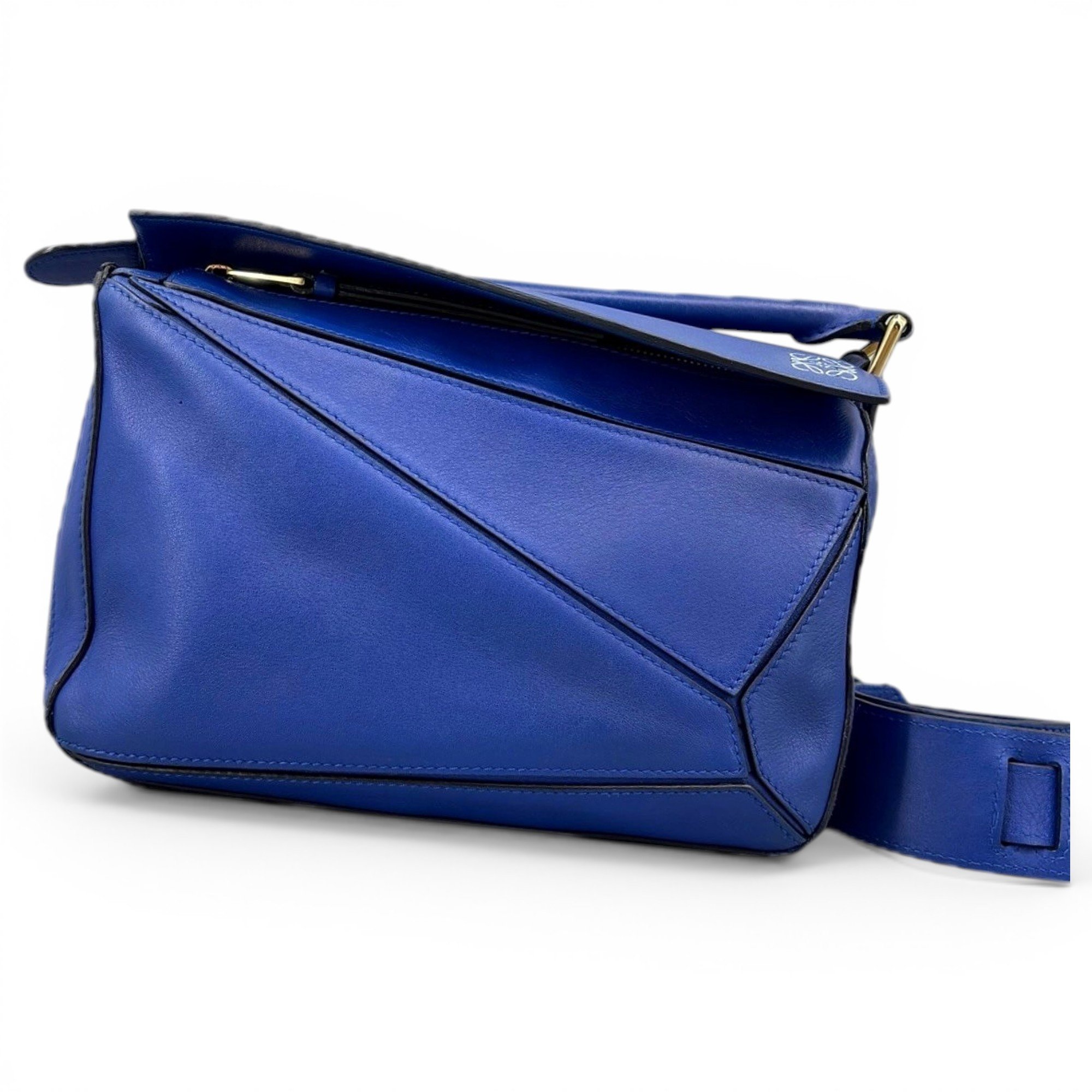 Puzzle leather handbag