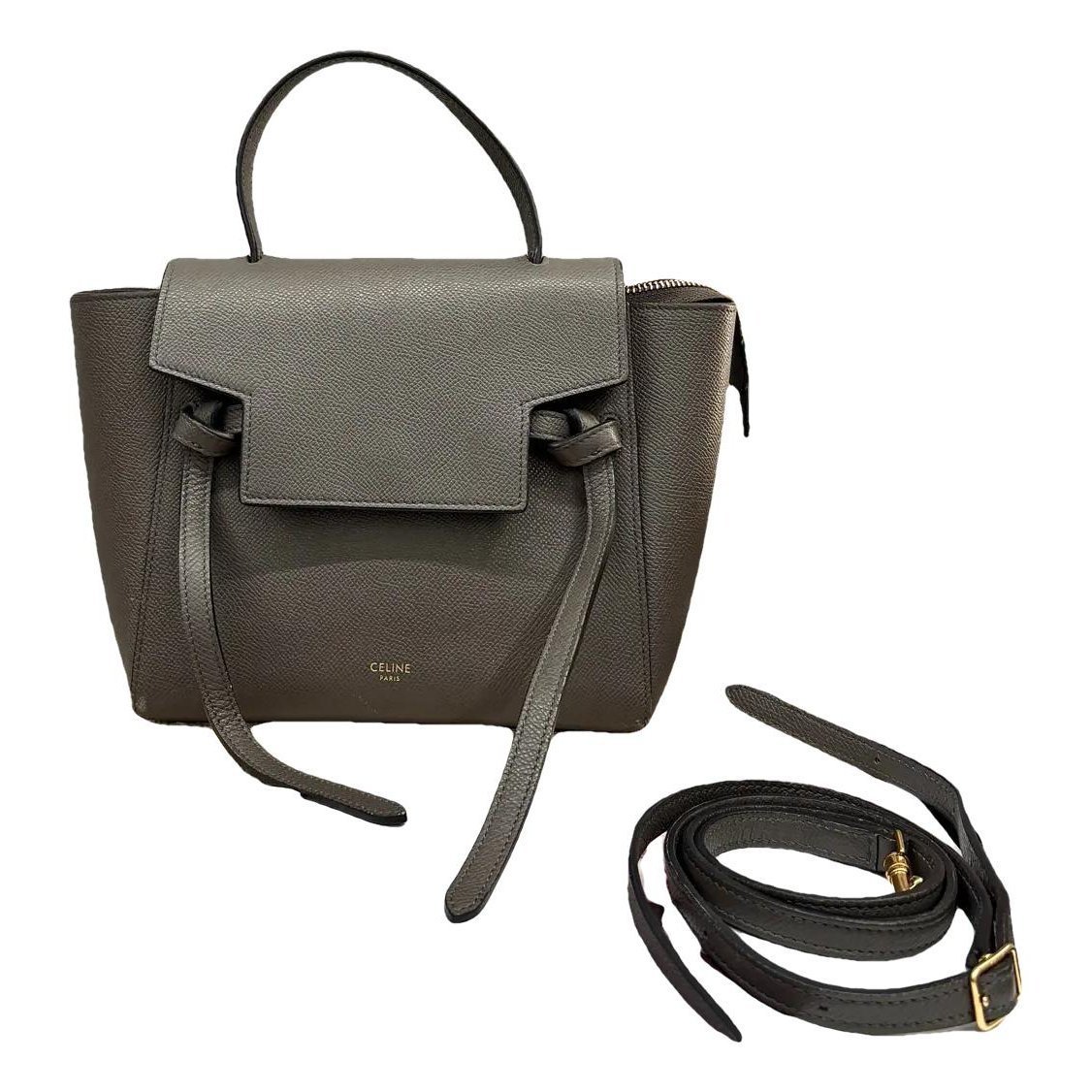 Belt leather crossbody bag