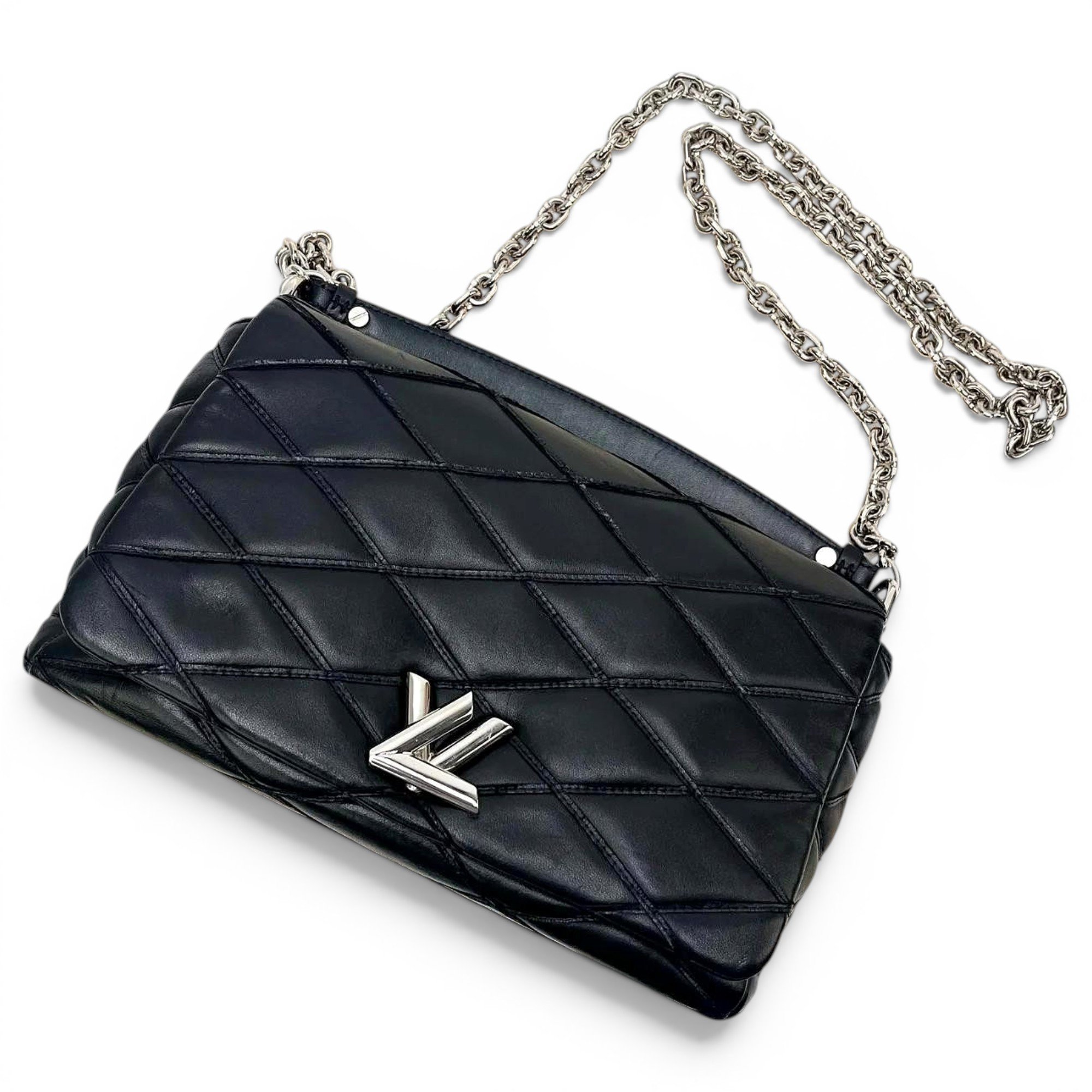 Twist leather handbag