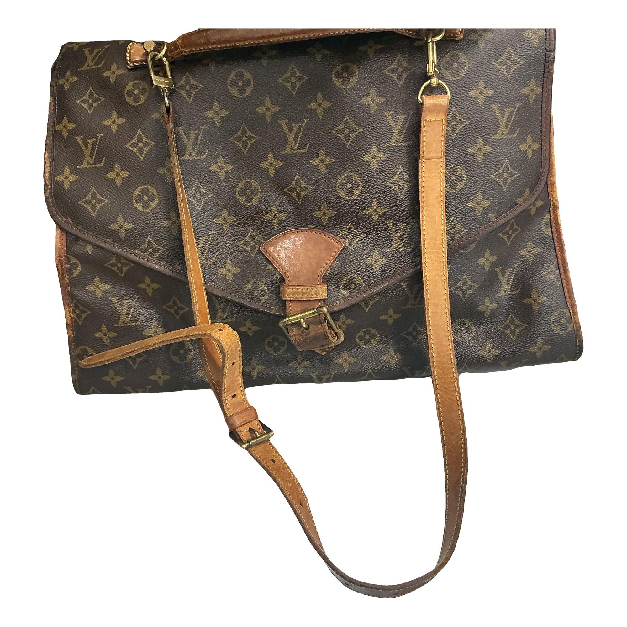 Leather travel bag
